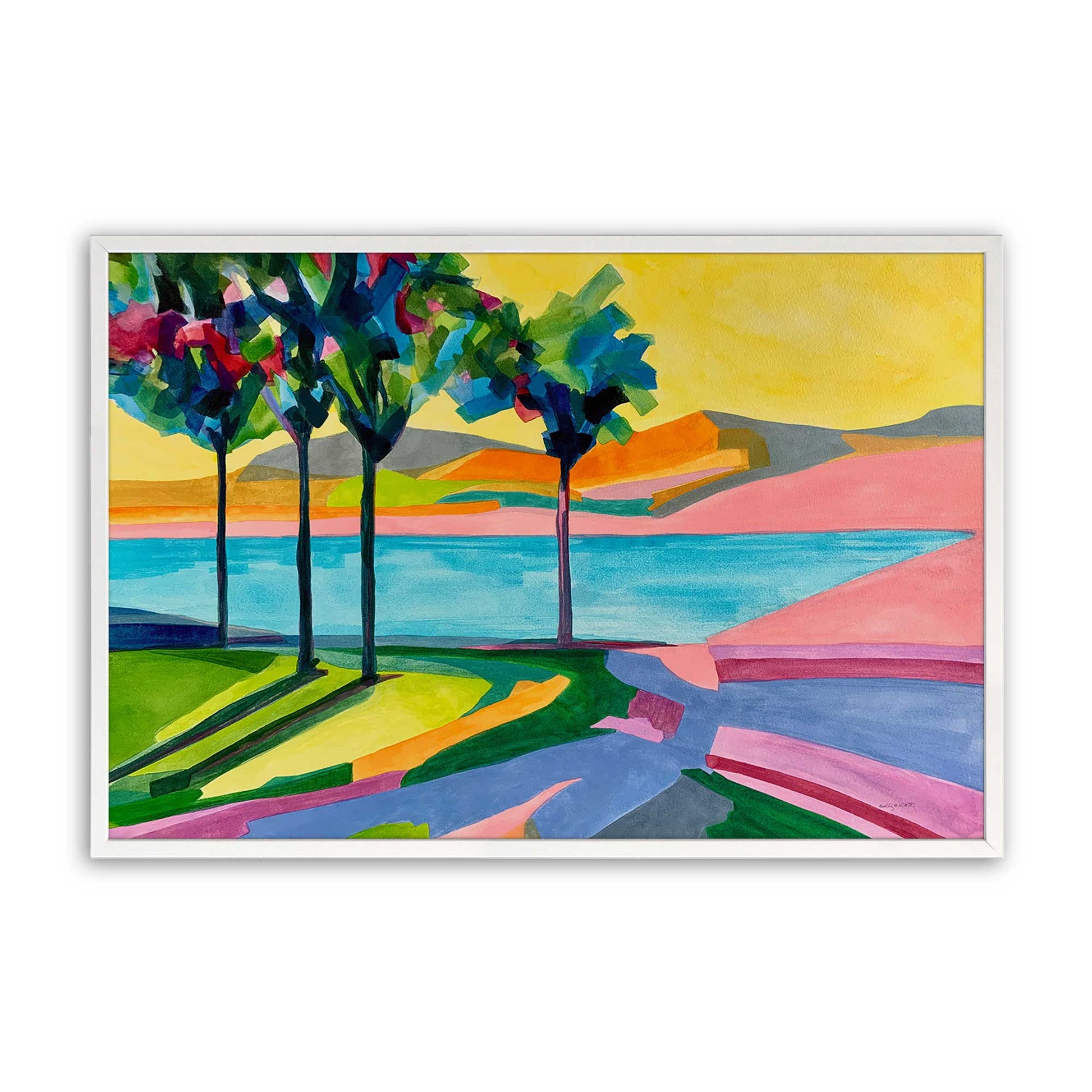 [Color:Opaque White], Picture of art in a Opaque White frame