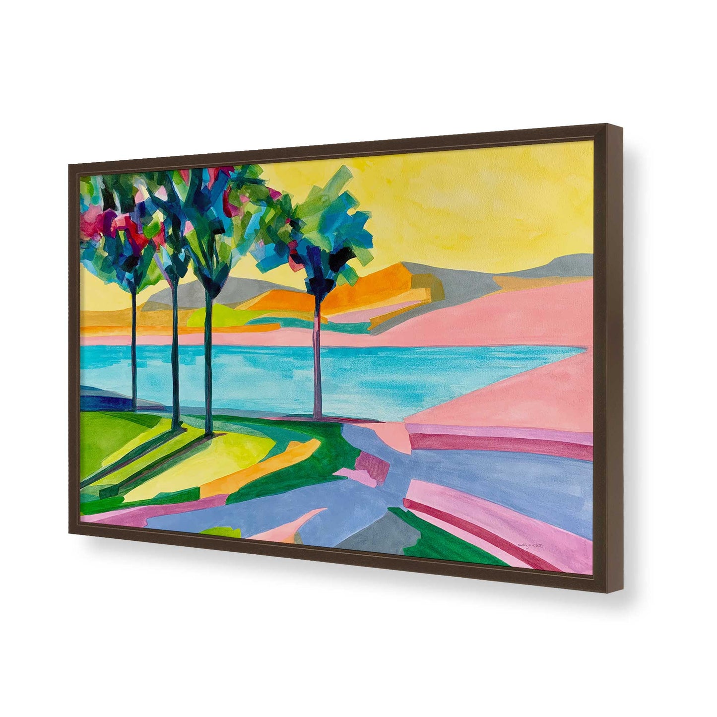[Color:Belvinder Brown], Picture of art in a Belvinder Brown frame of the corner