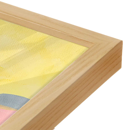 [Color:American Maple], Picture of art in a American Maple frame at an angle