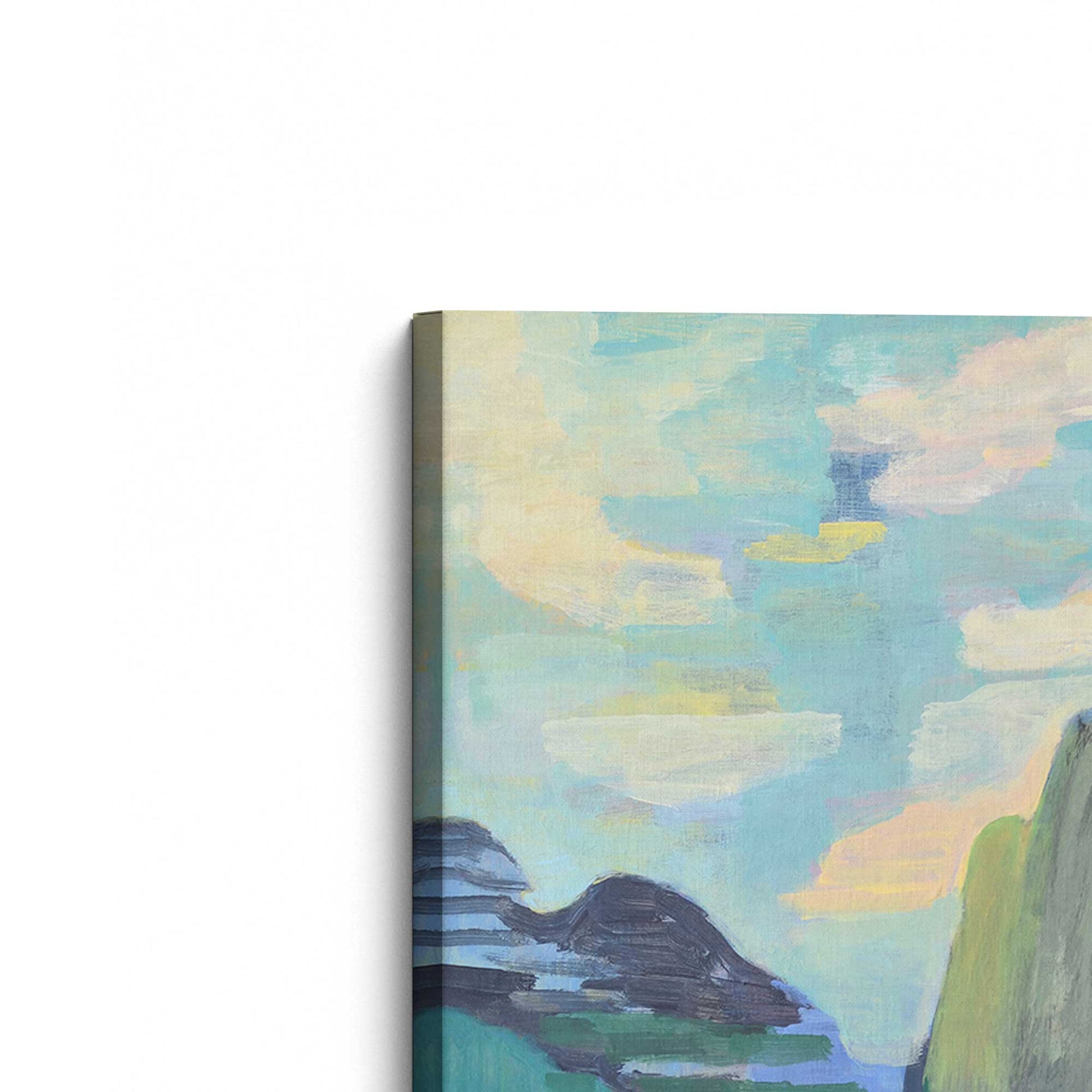 [Color:Stretched Canvas], Picture of the corner of the art