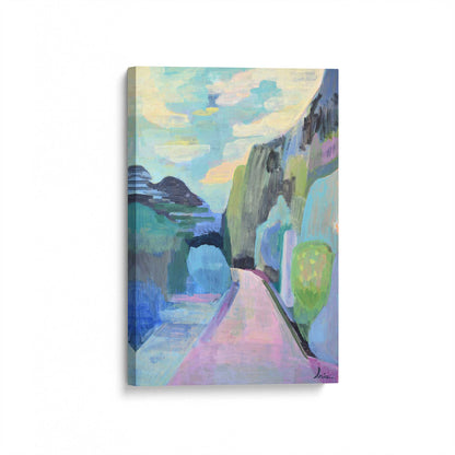 [Color:Stretched Canvas], Picture of art at an angle