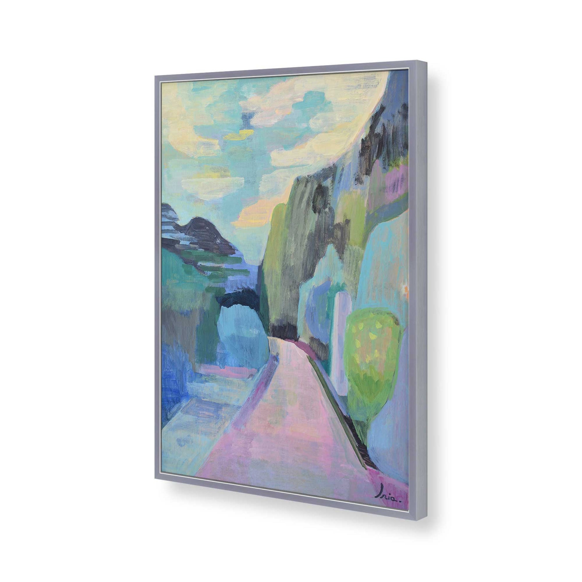 [Color:Polished Chrome], Picture of art in a Polished Chrome frame of the corner