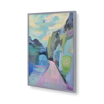 [Color:Polished Chrome], Picture of art in a Polished Chrome frame of the corner