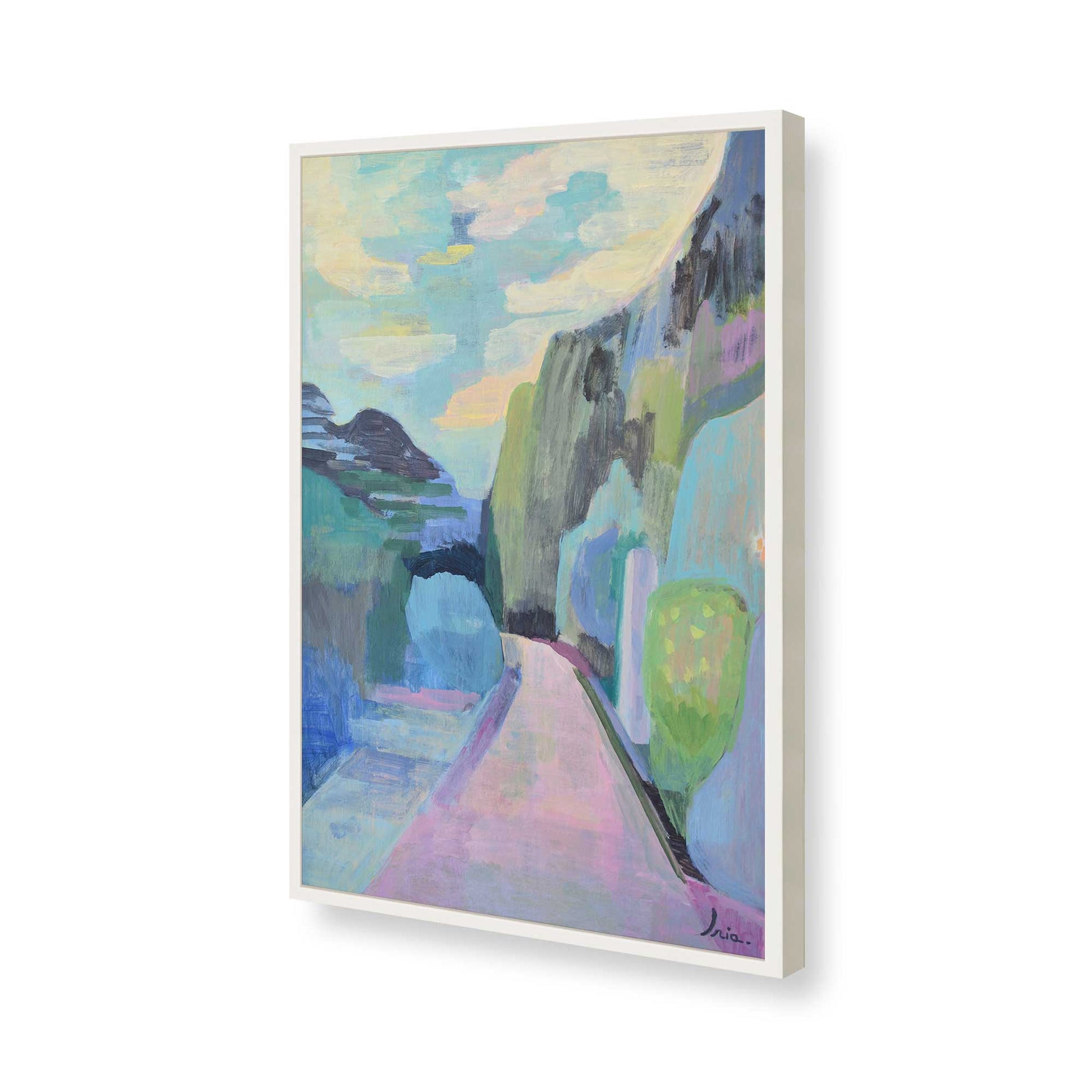 [Color:Opaque White], Picture of art in a Opaque White frame of the corner
