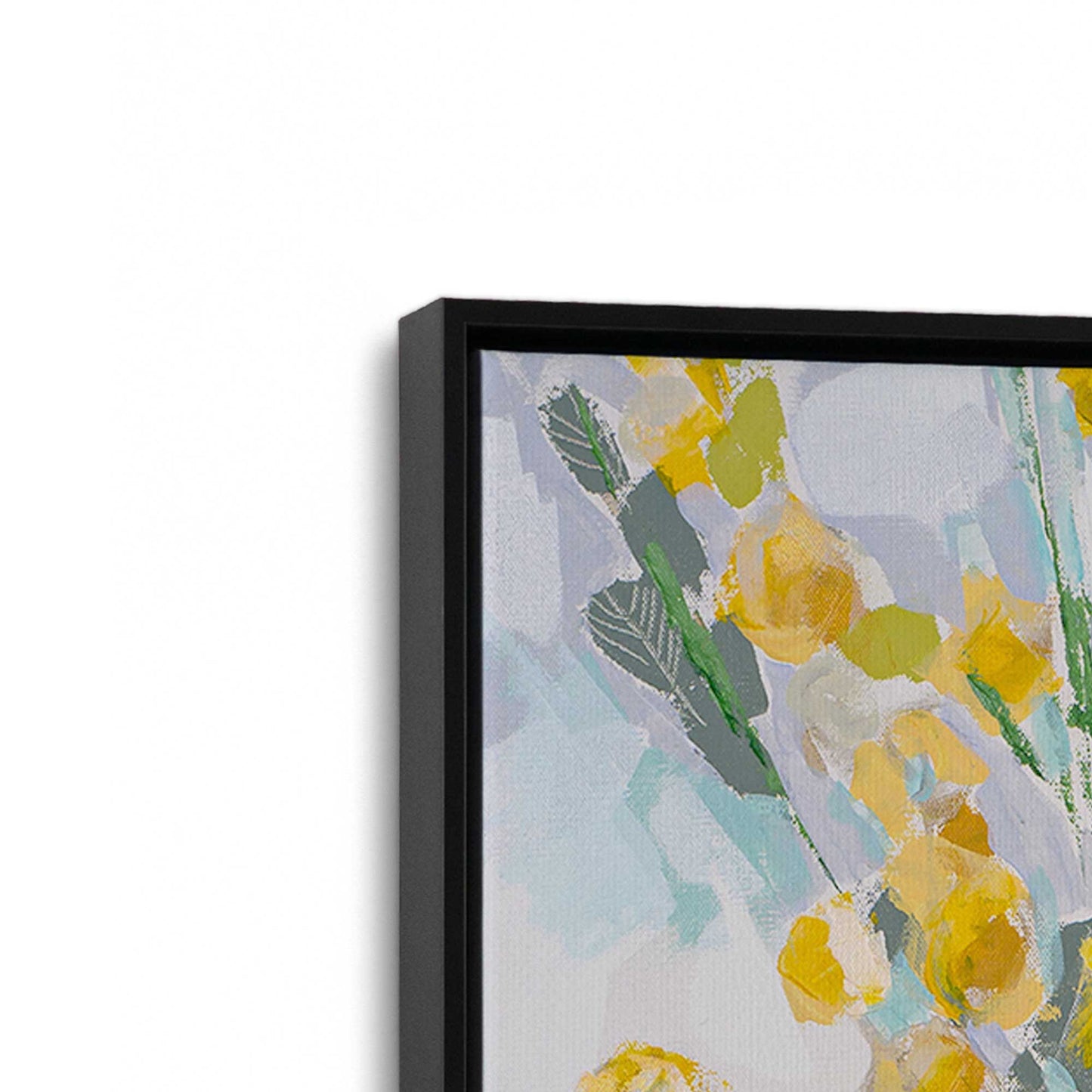 [Color:Satin Black], Picture of art in a Satin Black frame at an angle