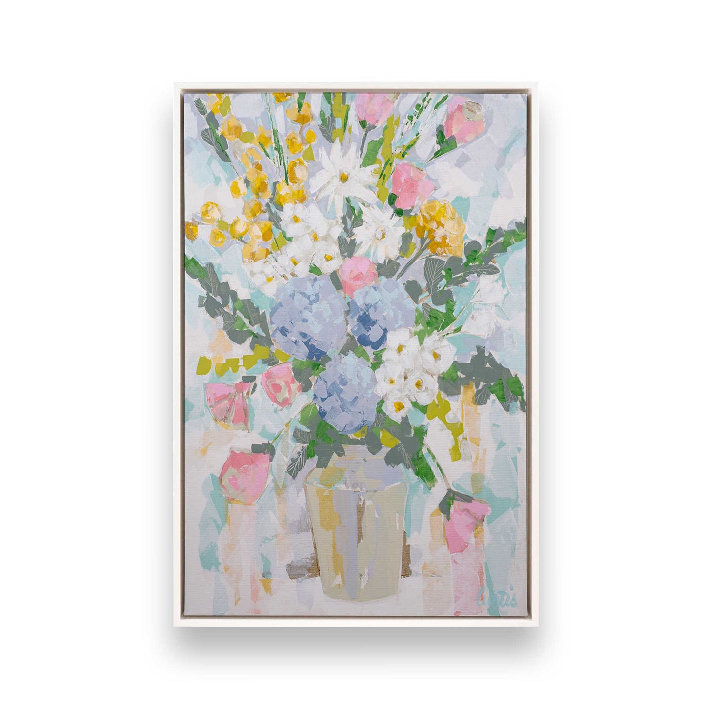 [Color:Opaque White], Picture of art in a White frame