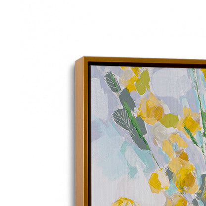 [Color:Polished Gold], Picture of art in a Polished Gold frame at an angle