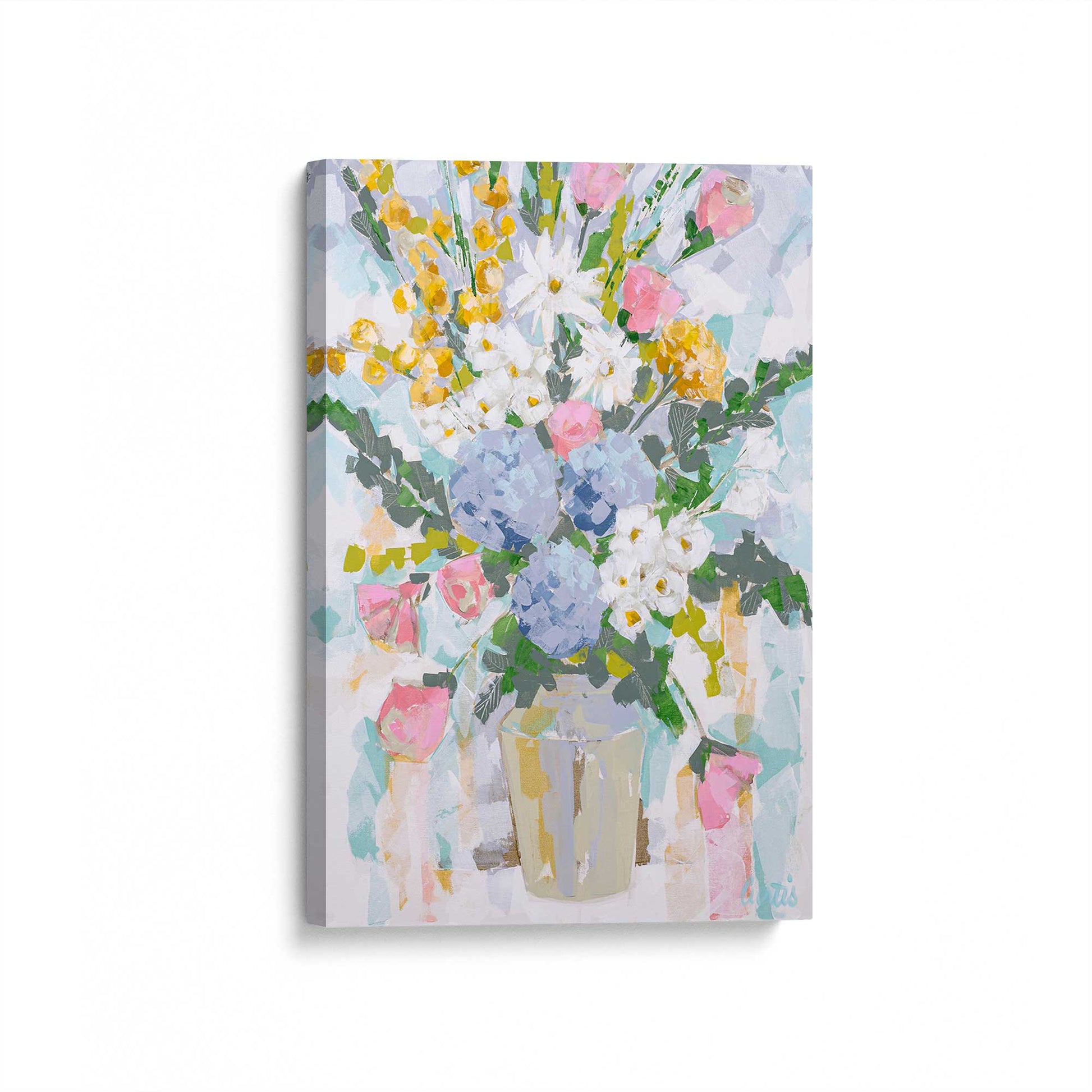 [Color:Stretched Canvas], Picture of art at an angle