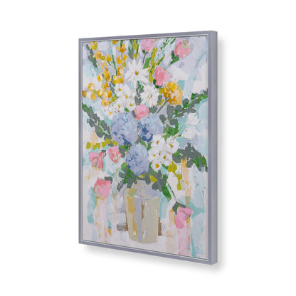 [Color:Polished Chrome], Picture of art in a Polished Chrome frame of the corner