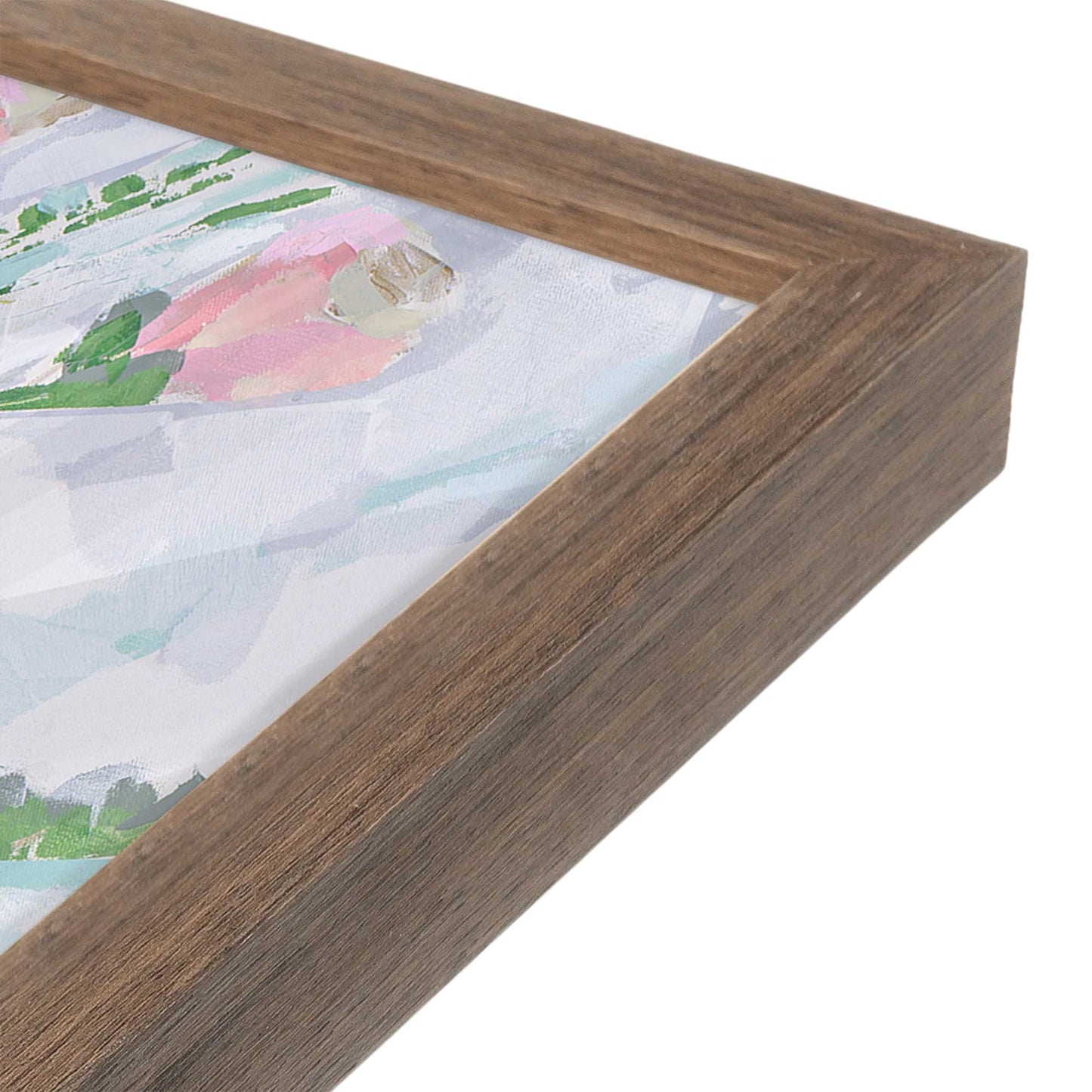 [Color:Walnut], Picture of art in a Walnut frame at an angle