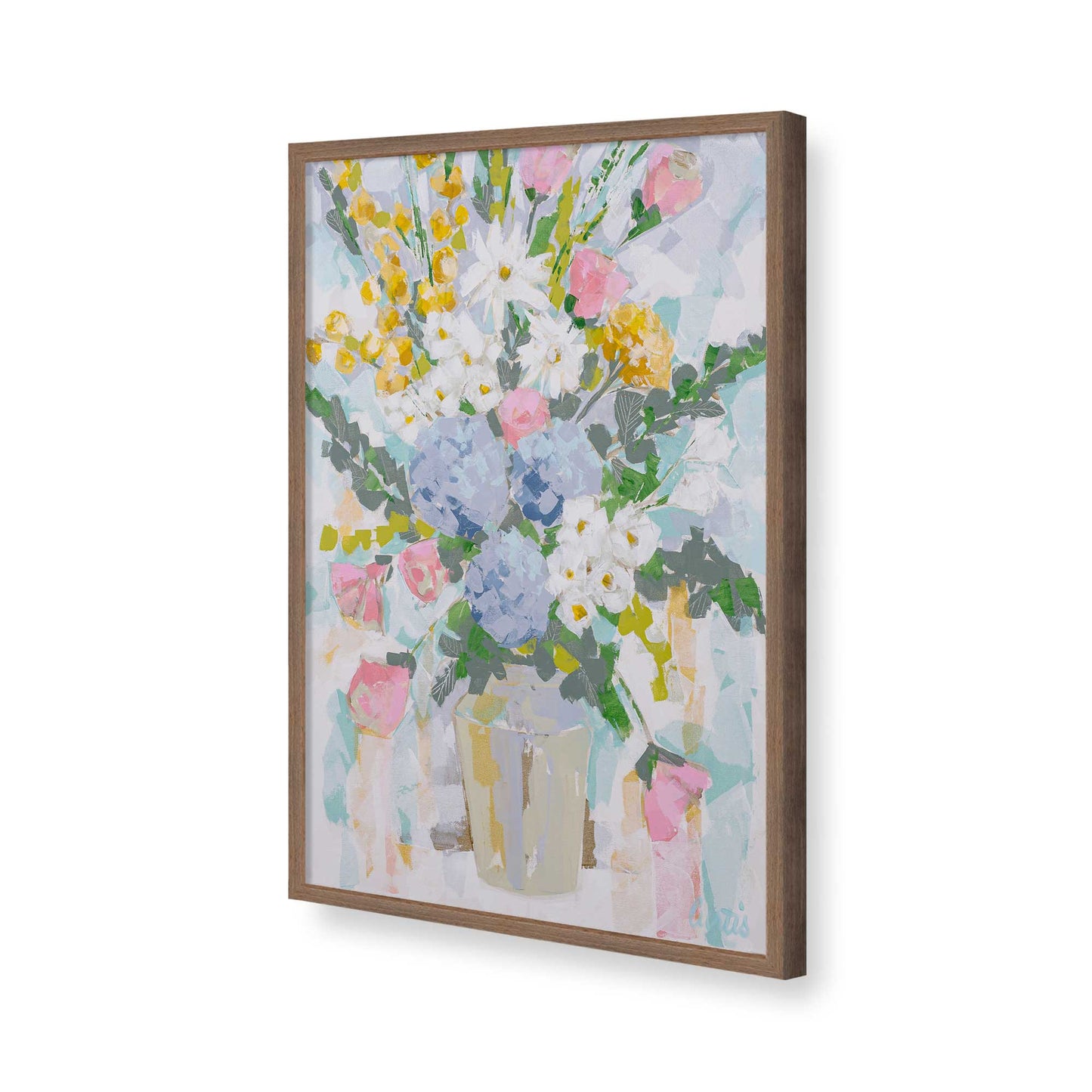 [Color:Walnut], Picture of art in a Walnut frame of the corner