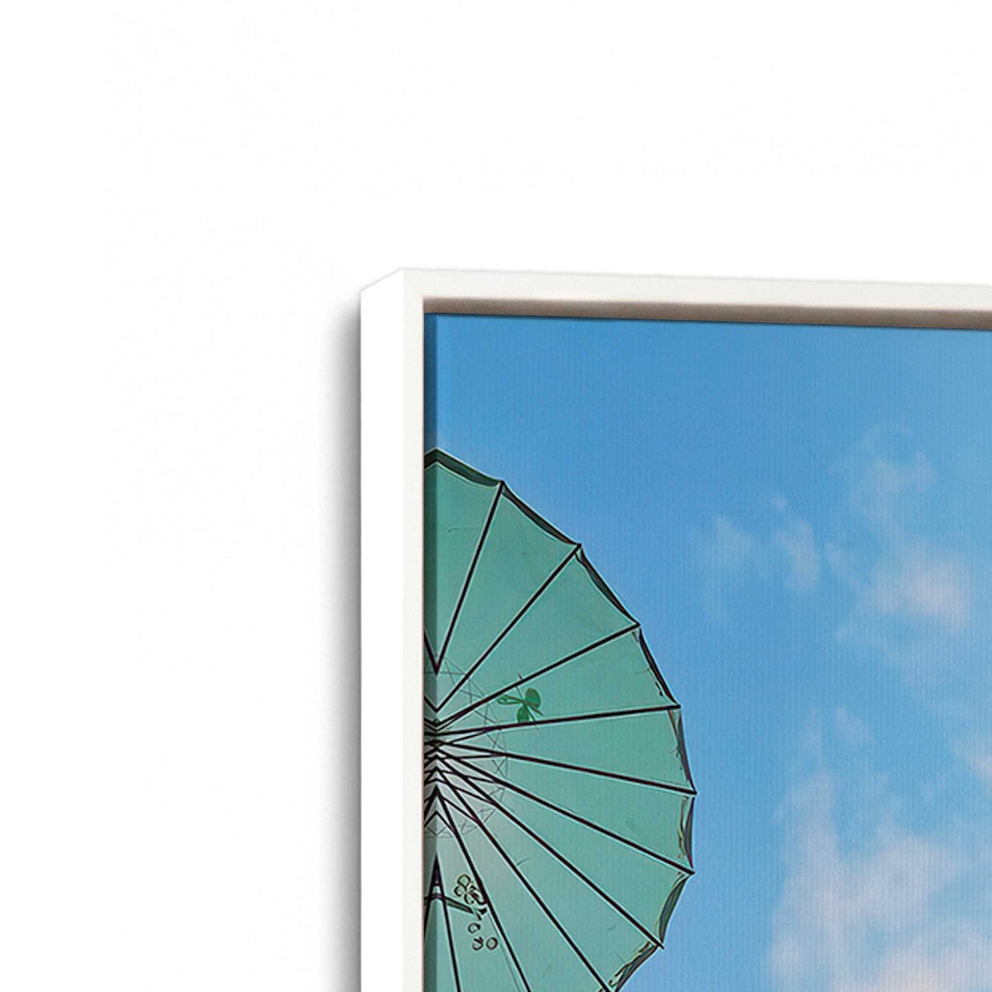 [Color:Opaque White], Picture of art in a White frame at an angle