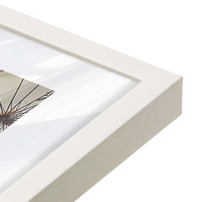 [Color:Opaque White], Picture of art in a Opaque White frame at an angle
