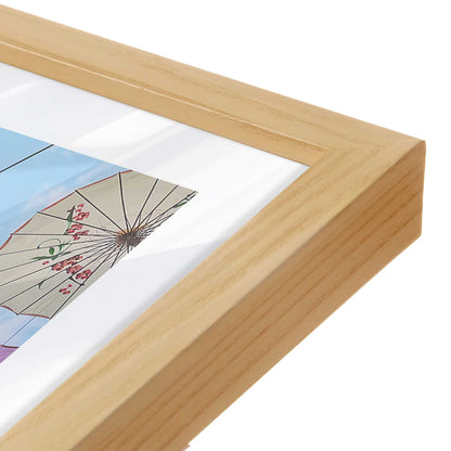 [Color:American Maple], Picture of art in a American Maple frame at an angle