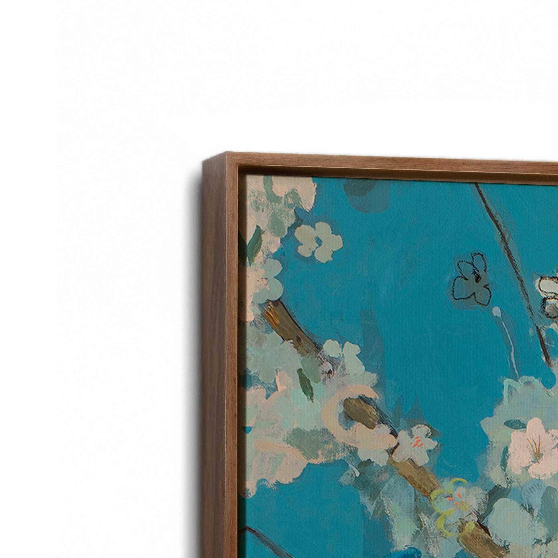 [Color:Walnut], Picture of art in a Walnut frame at an angle