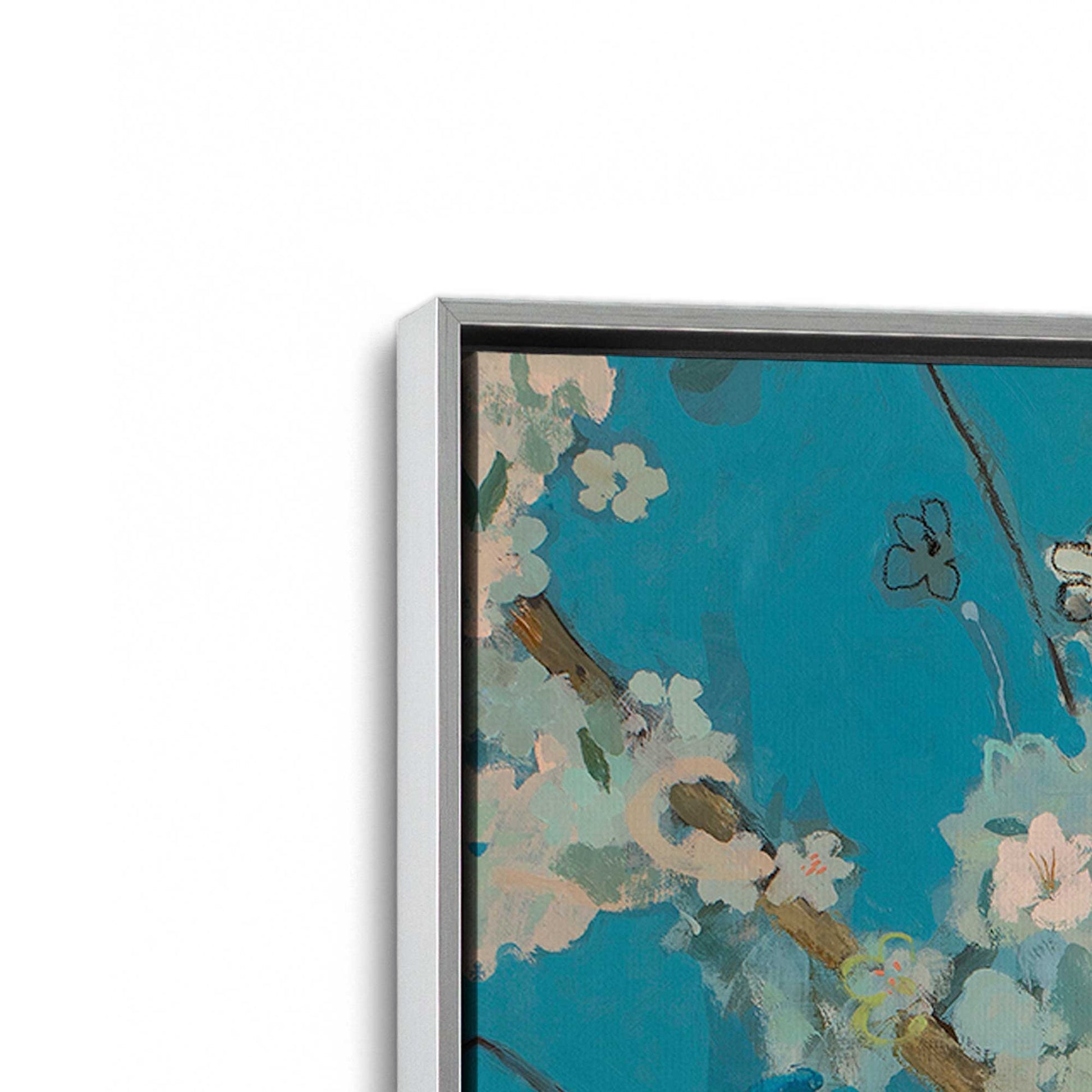 [Color:Polished Chrome], Picture of art in a Polished Chrome frame at an angle