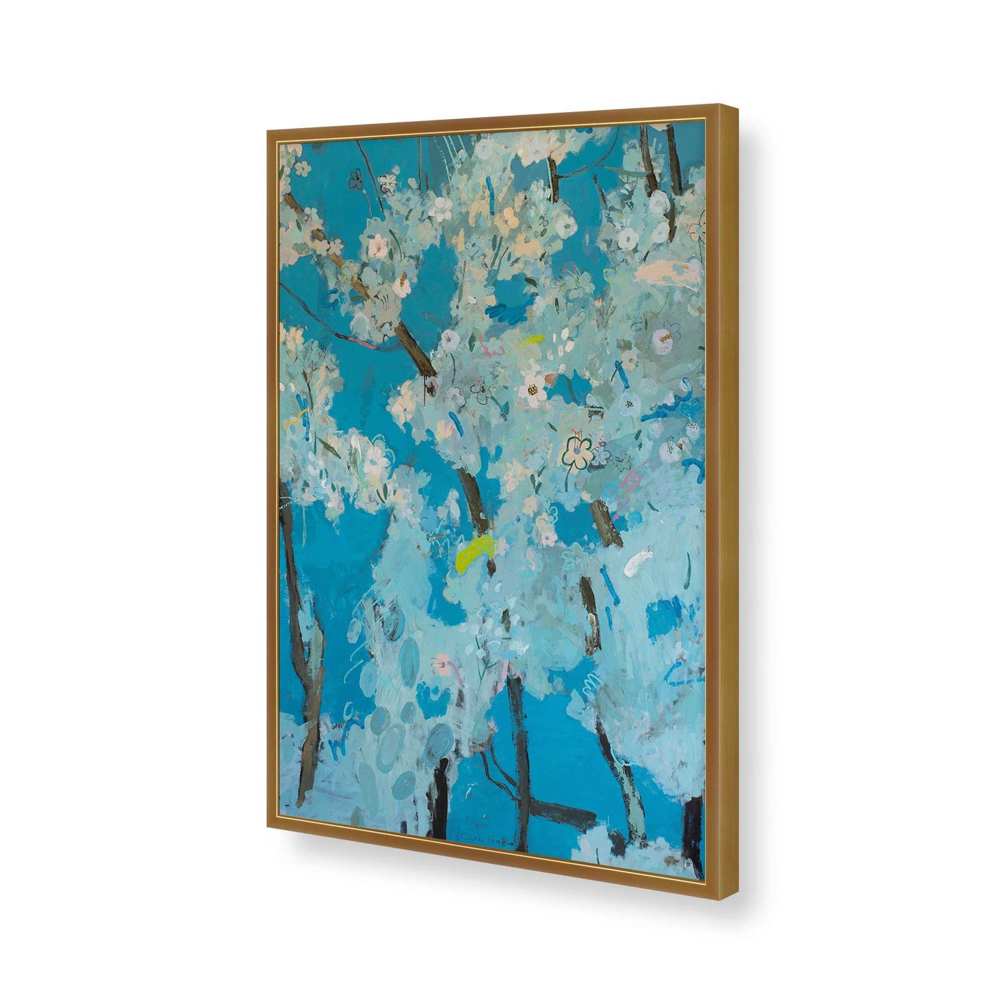 [Color:Polished Gold], Picture of art in a Polished Gold frame of the corner