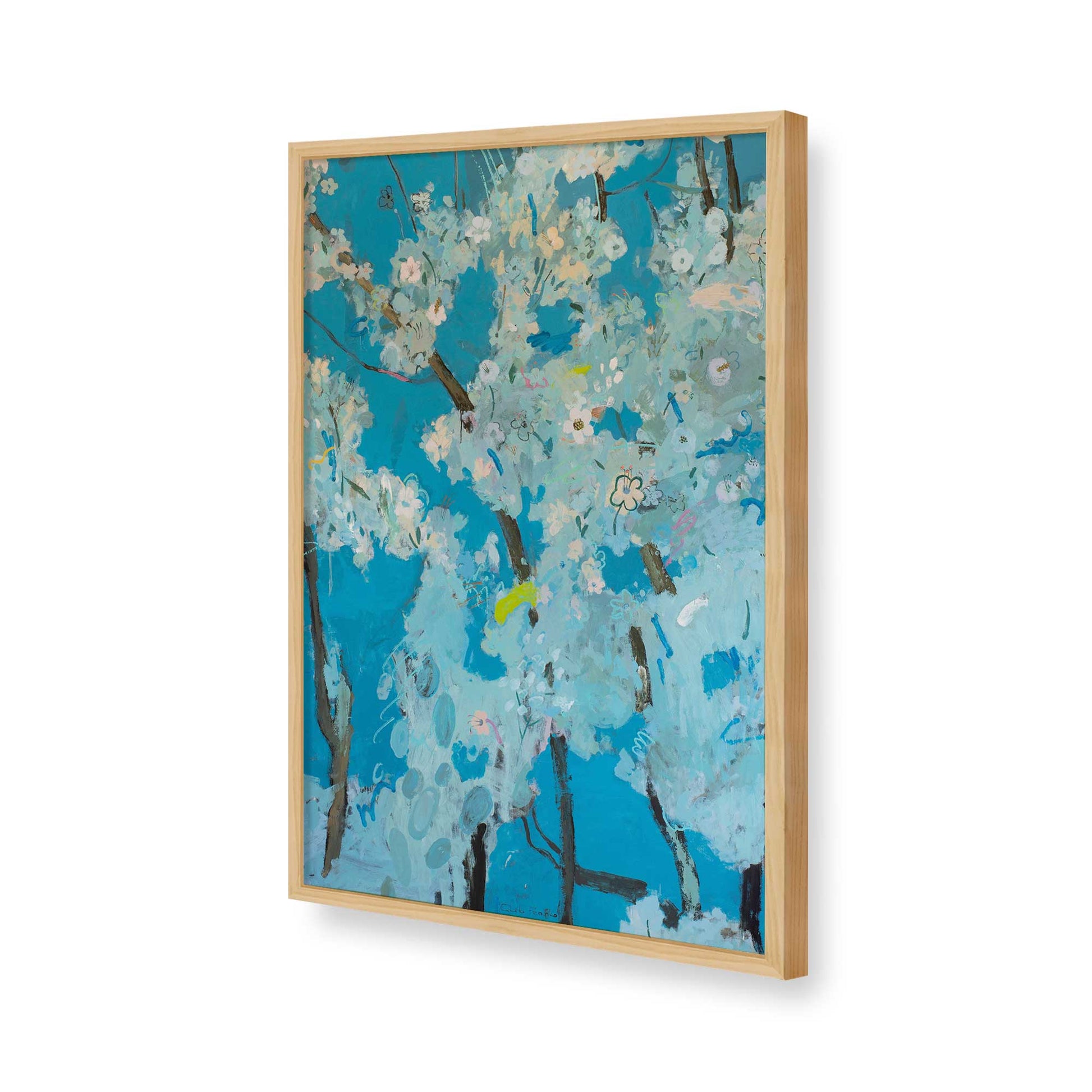 [Color:American Maple], Picture of art in a American Maple frame of the corner