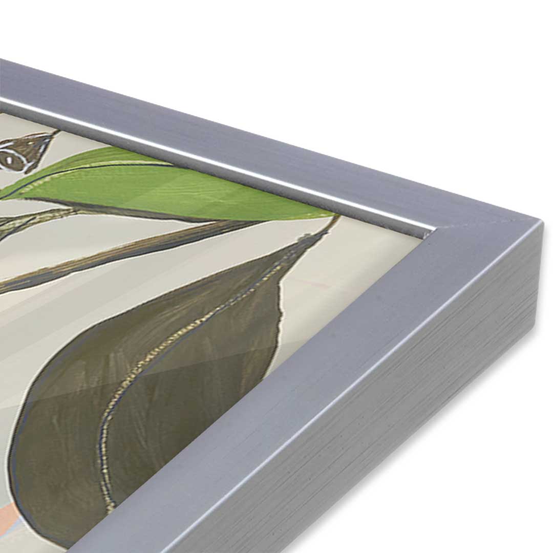 [Color:Polished Chrome], Picture of art in a Polished Chrome frame at an angle