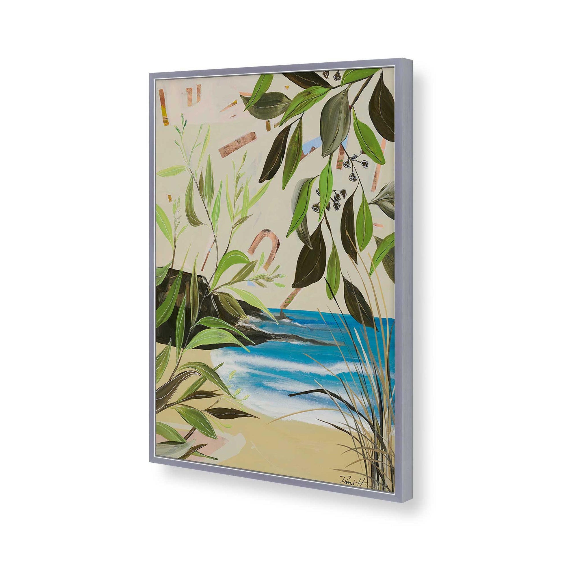[Color:Polished Chrome], Picture of art in a Polished Chrome frame of the corner