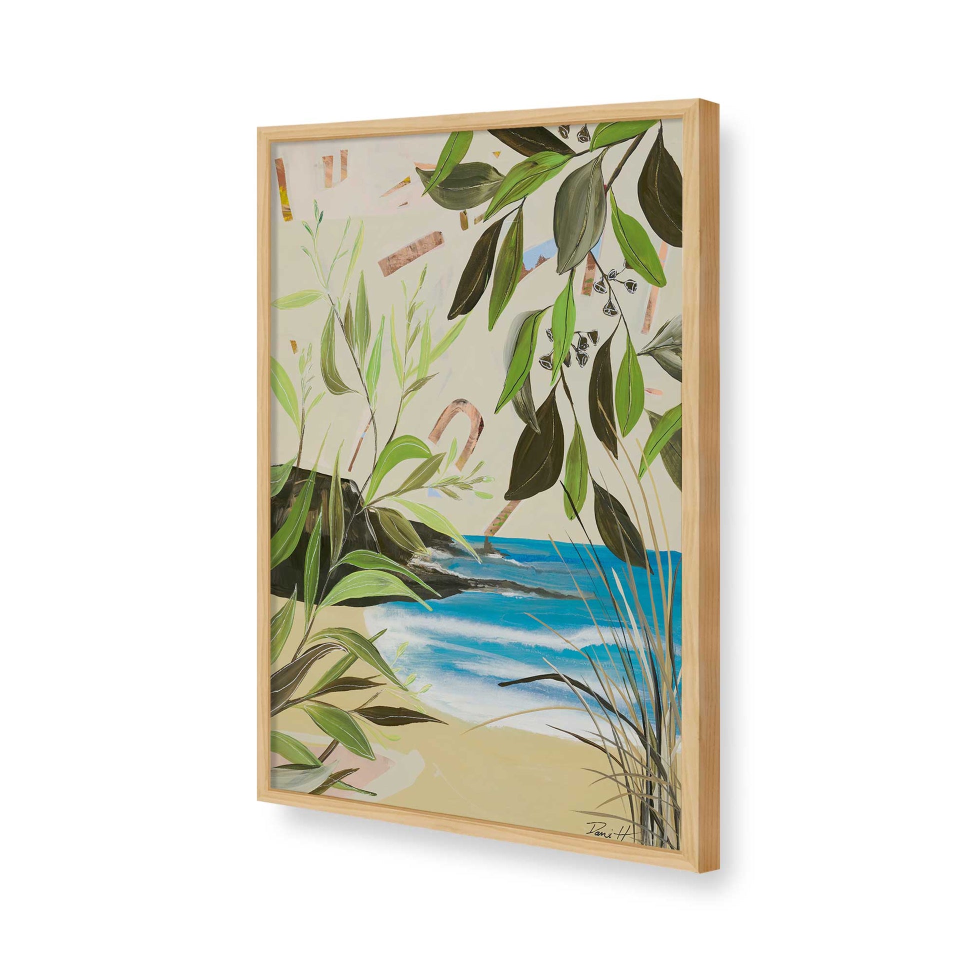 [Color:American Maple], Picture of art in a American Maple frame of the corner