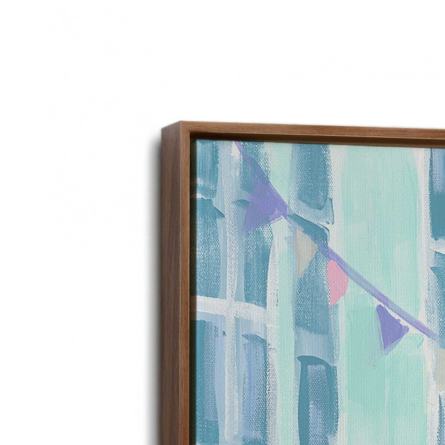 [Color:Walnut], Picture of art in a Walnut frame at an angle