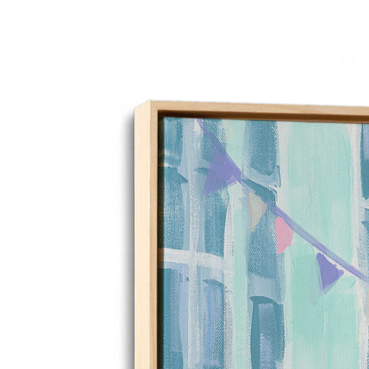 [Color:American Maple], Picture of art in a American Maple frame at an angle