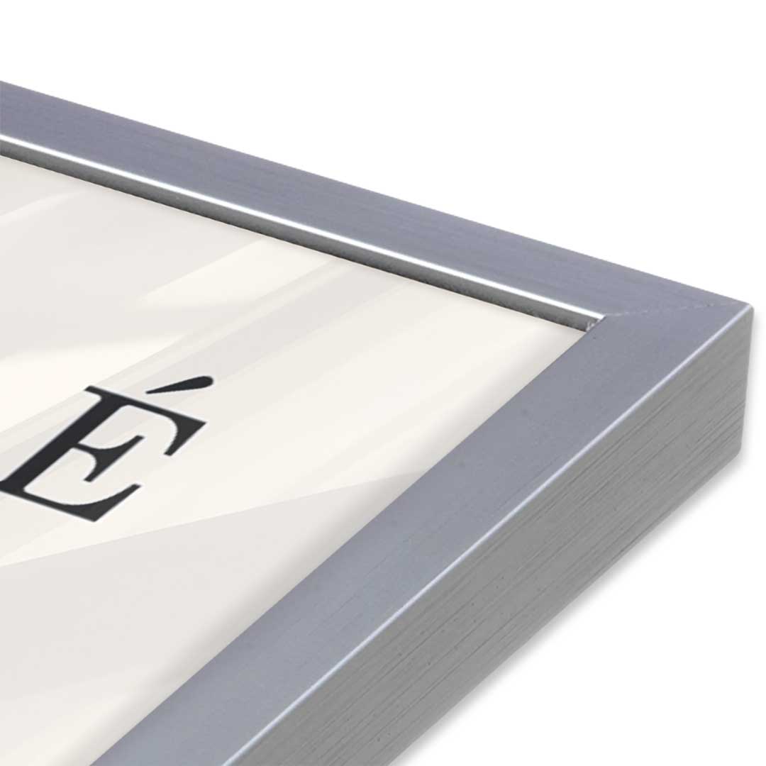 [Color:Polished Chrome], Picture of art in a Polished Chrome frame at an angle