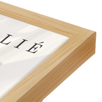 [Color:American Maple], Picture of art in a American Maple frame at an angle