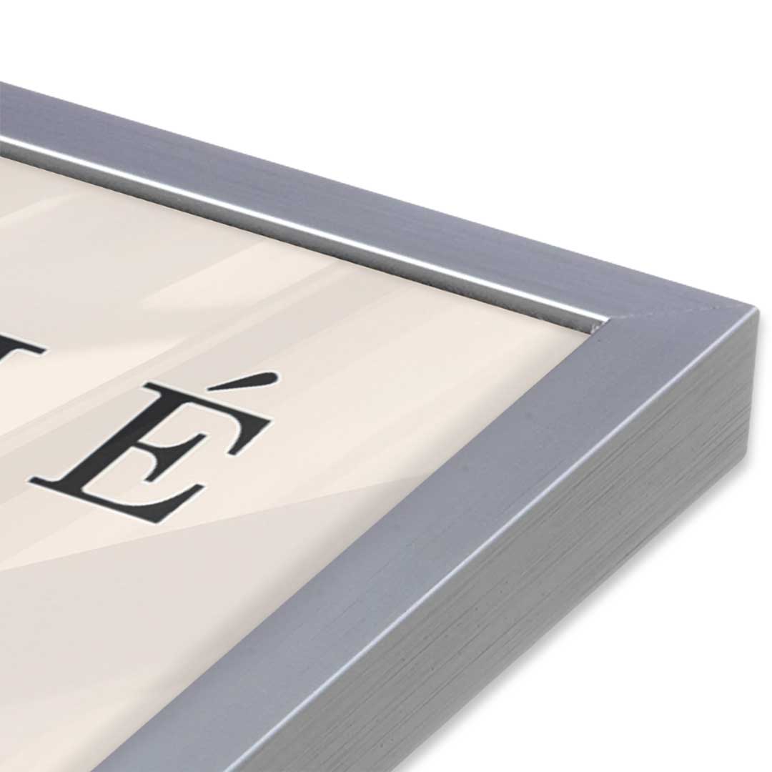 [Color:Polished Chrome], Picture of art in a Polished Chrome frame at an angle