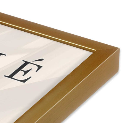 [Color:Polished Gold], Picture of art in a Polished Gold frame at an angle