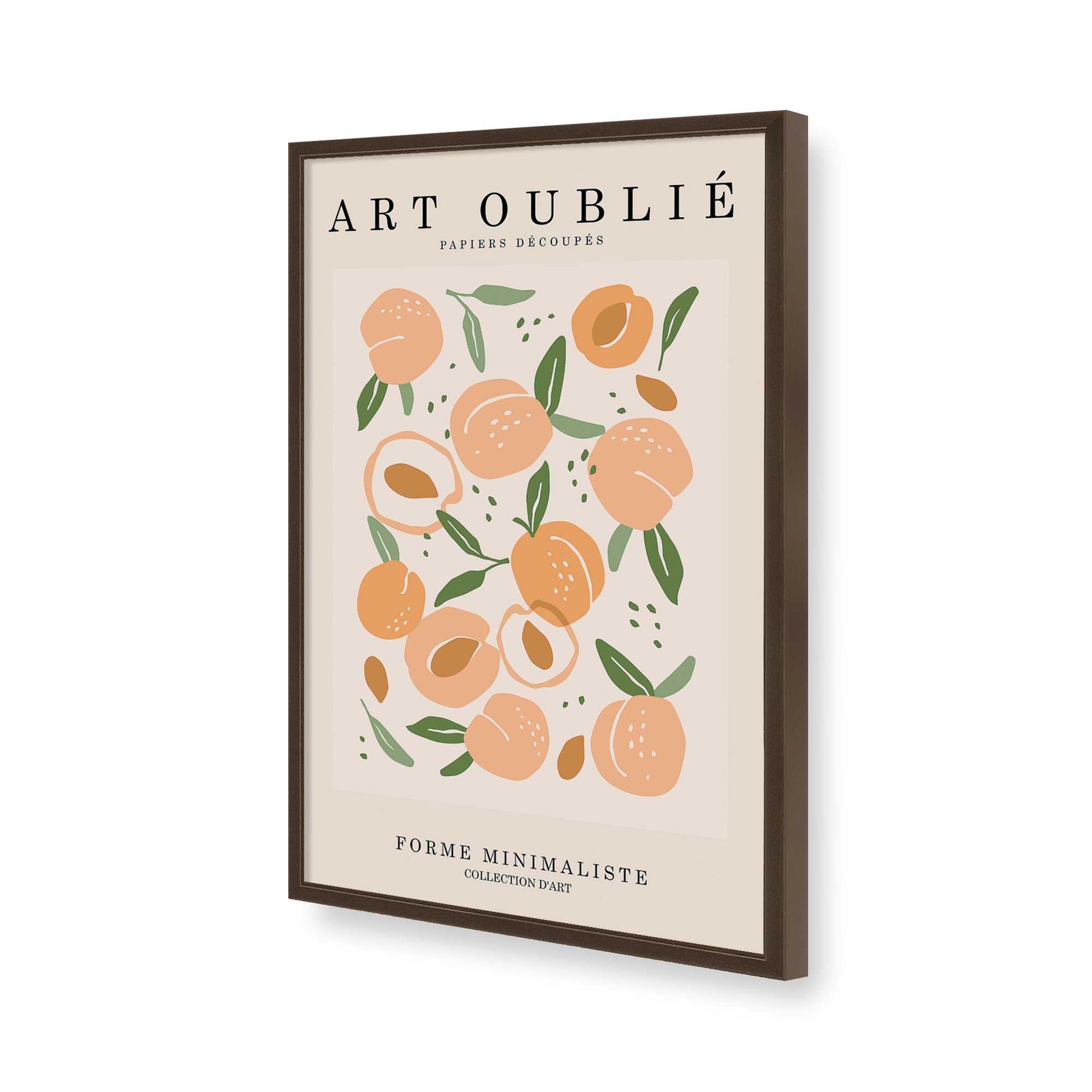 [Color:Brown], Picture of art in a Brown frame of the corner