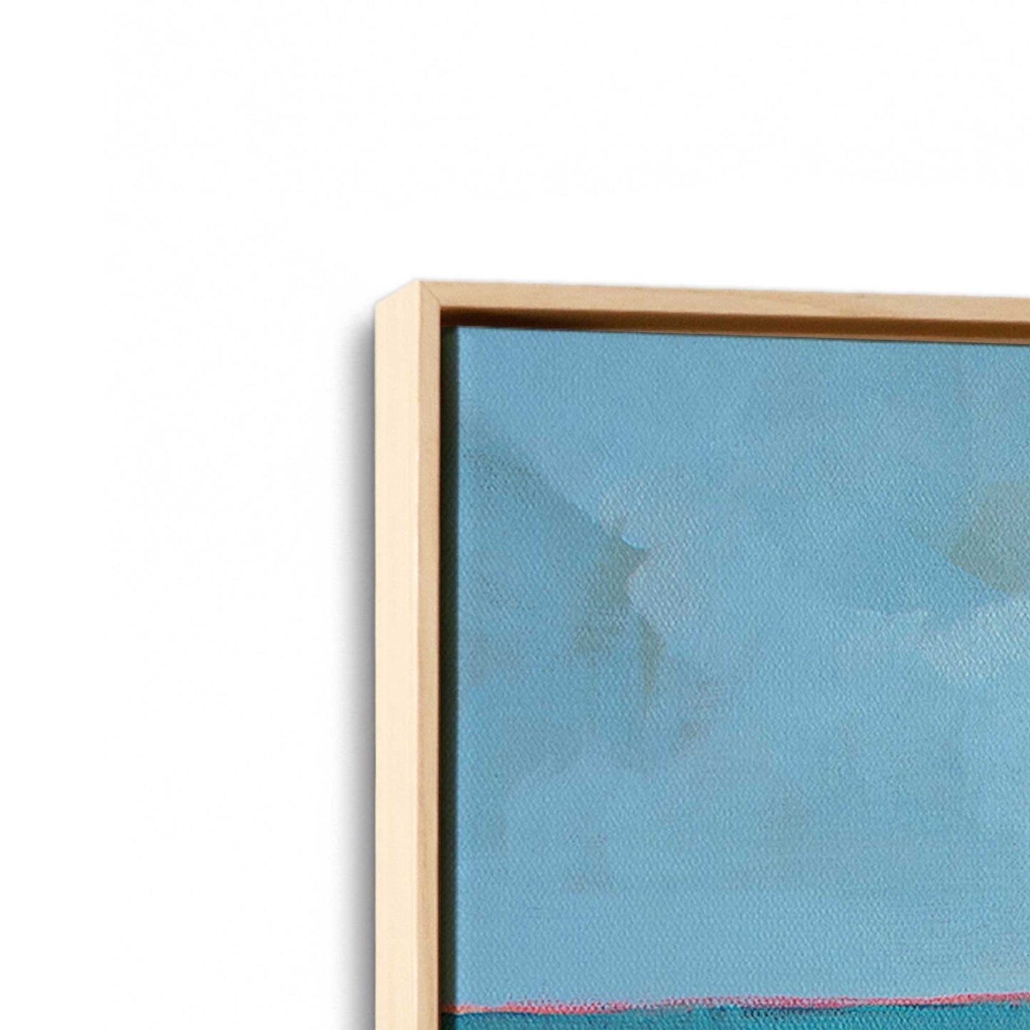[Color:American Maple], Picture of art in a American Maple frame at an angle