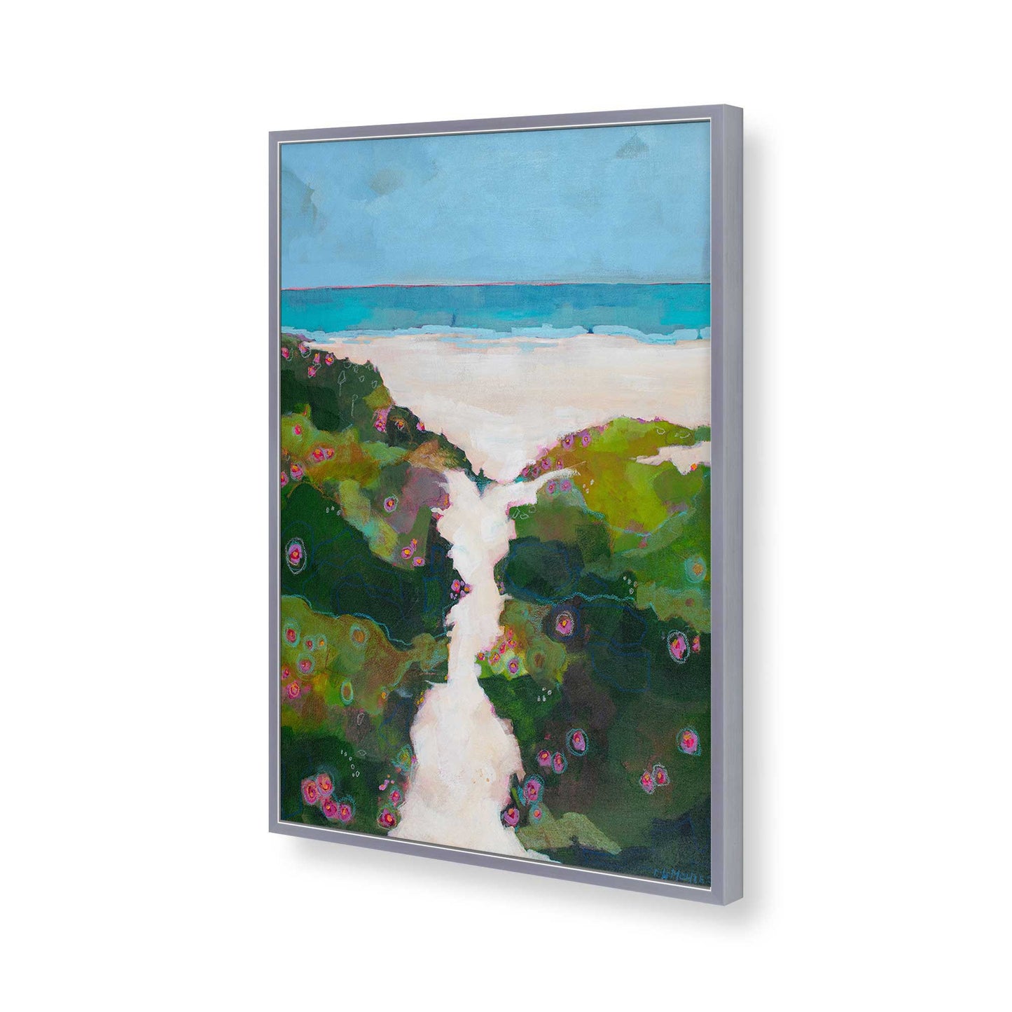 [Color:Polished Chrome], Picture of art in a Polished Chrome frame of the corner