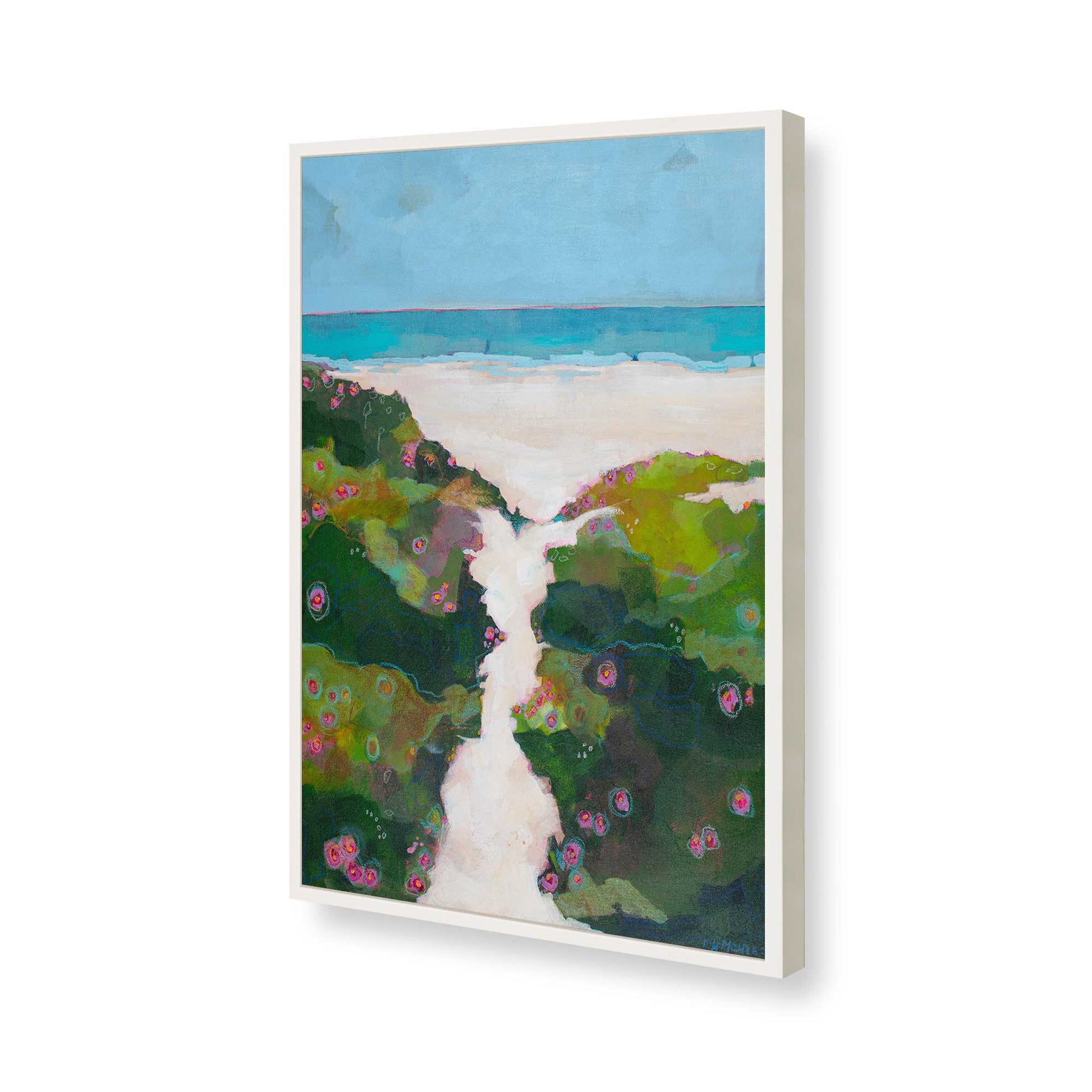 [Color:Opaque White], Picture of art in a Opaque White frame of the corner