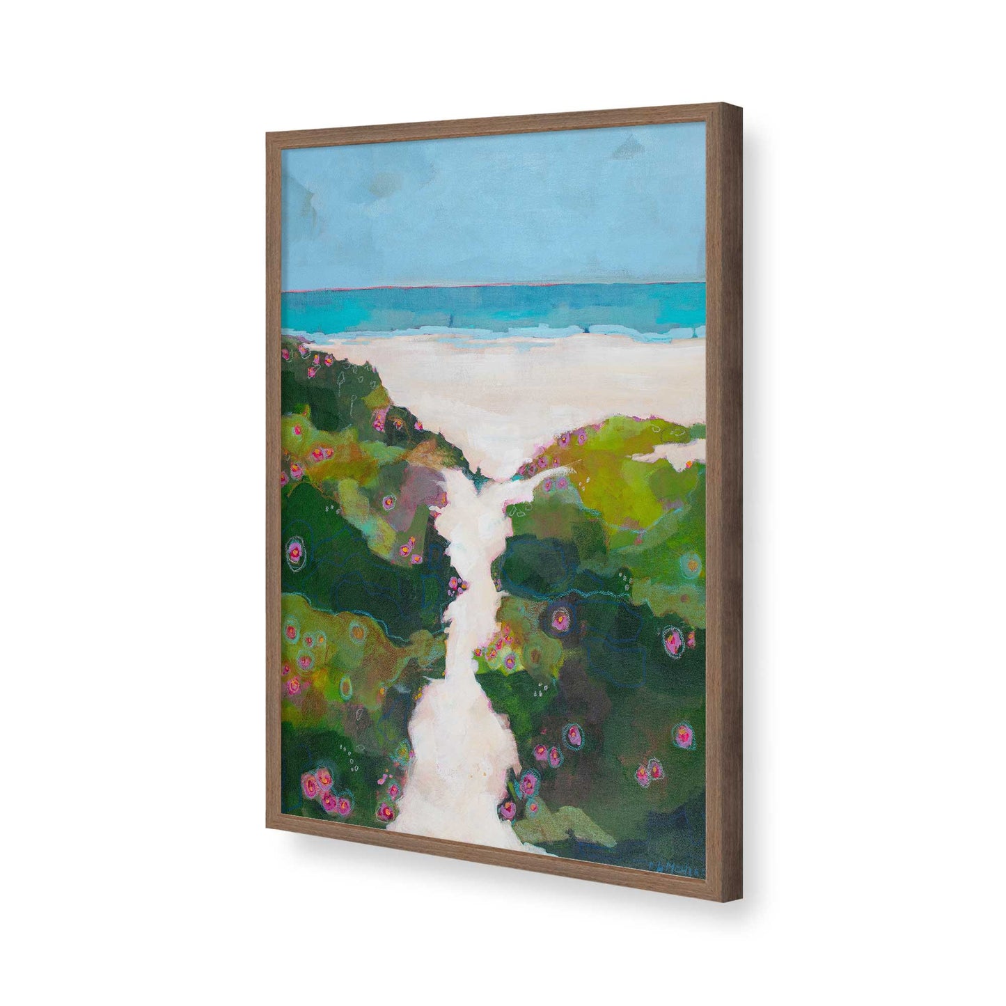 [Color:Walnut], Picture of art in a Walnut frame of the corner