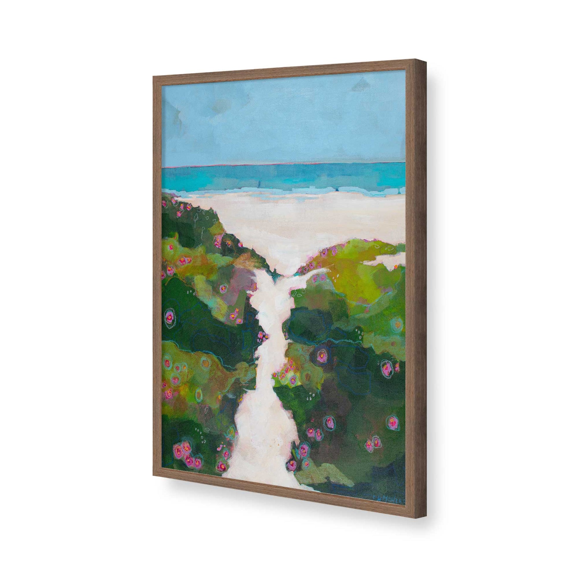 [Color:Walnut], Picture of art in a Walnut frame of the corner