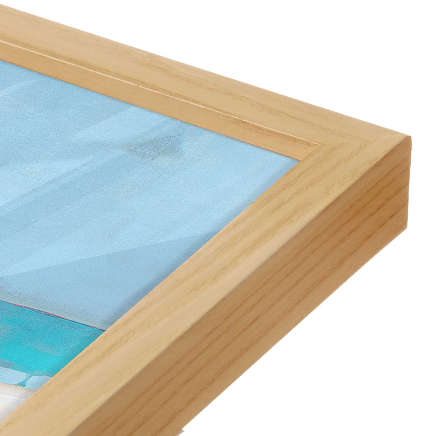 [Color:American Maple], Picture of art in a American Maple frame at an angle