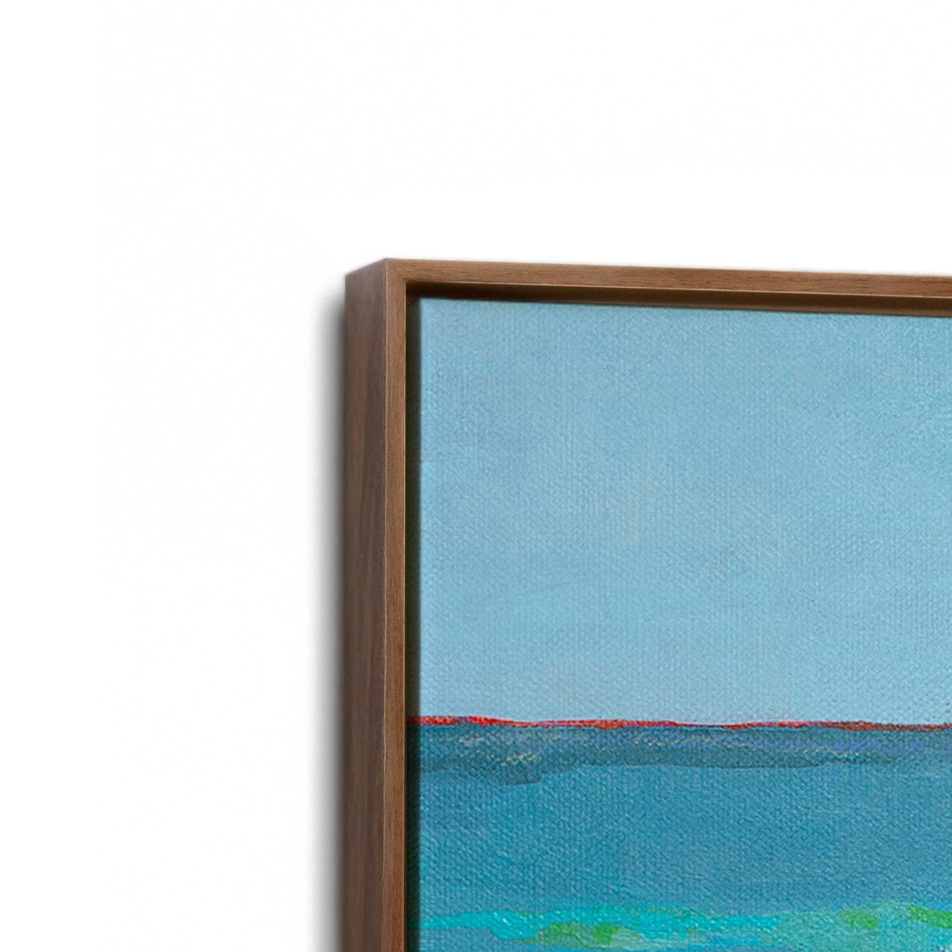 [Color:Walnut], Picture of art in a Walnut frame at an angle