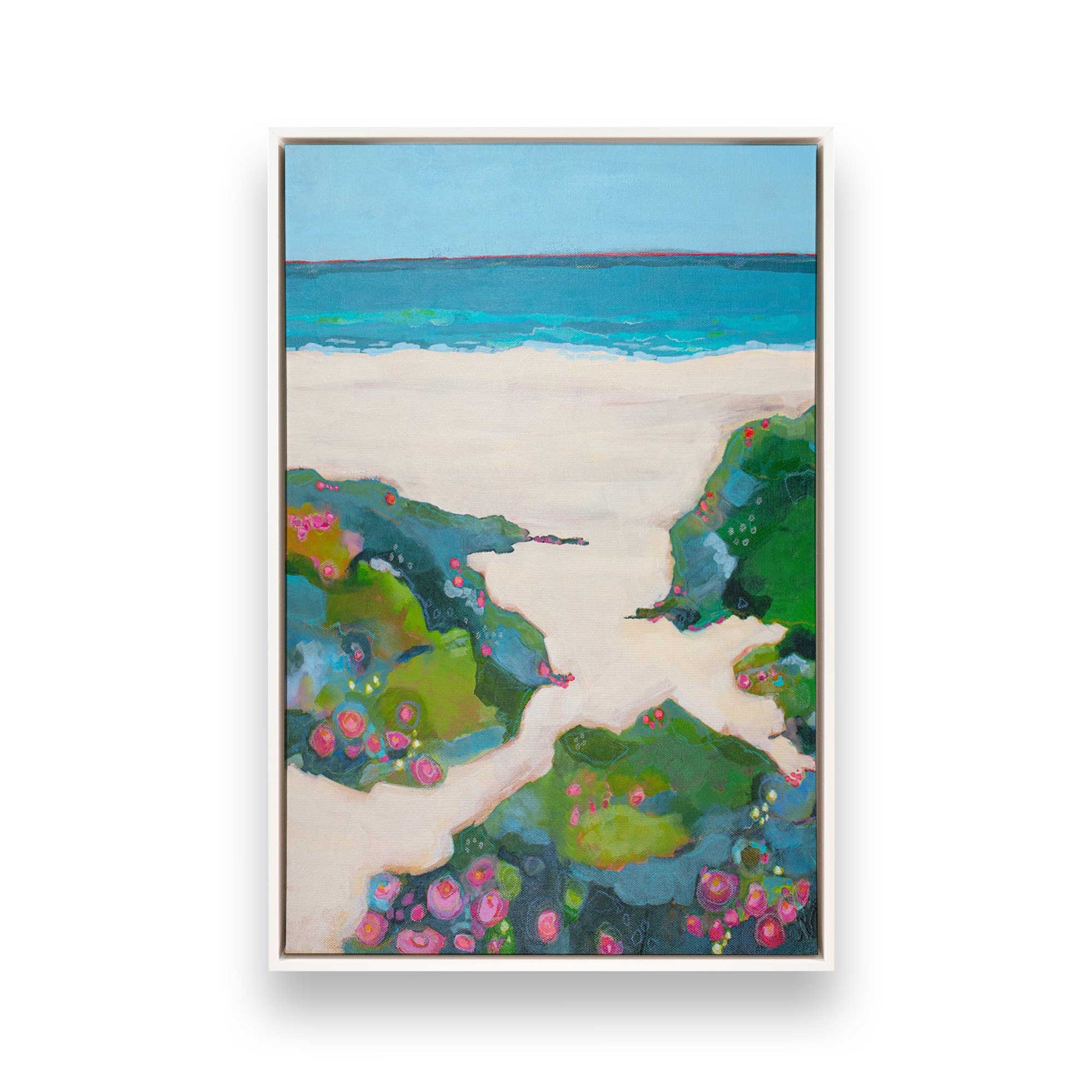 [Color:Opaque White], Picture of art in a White frame