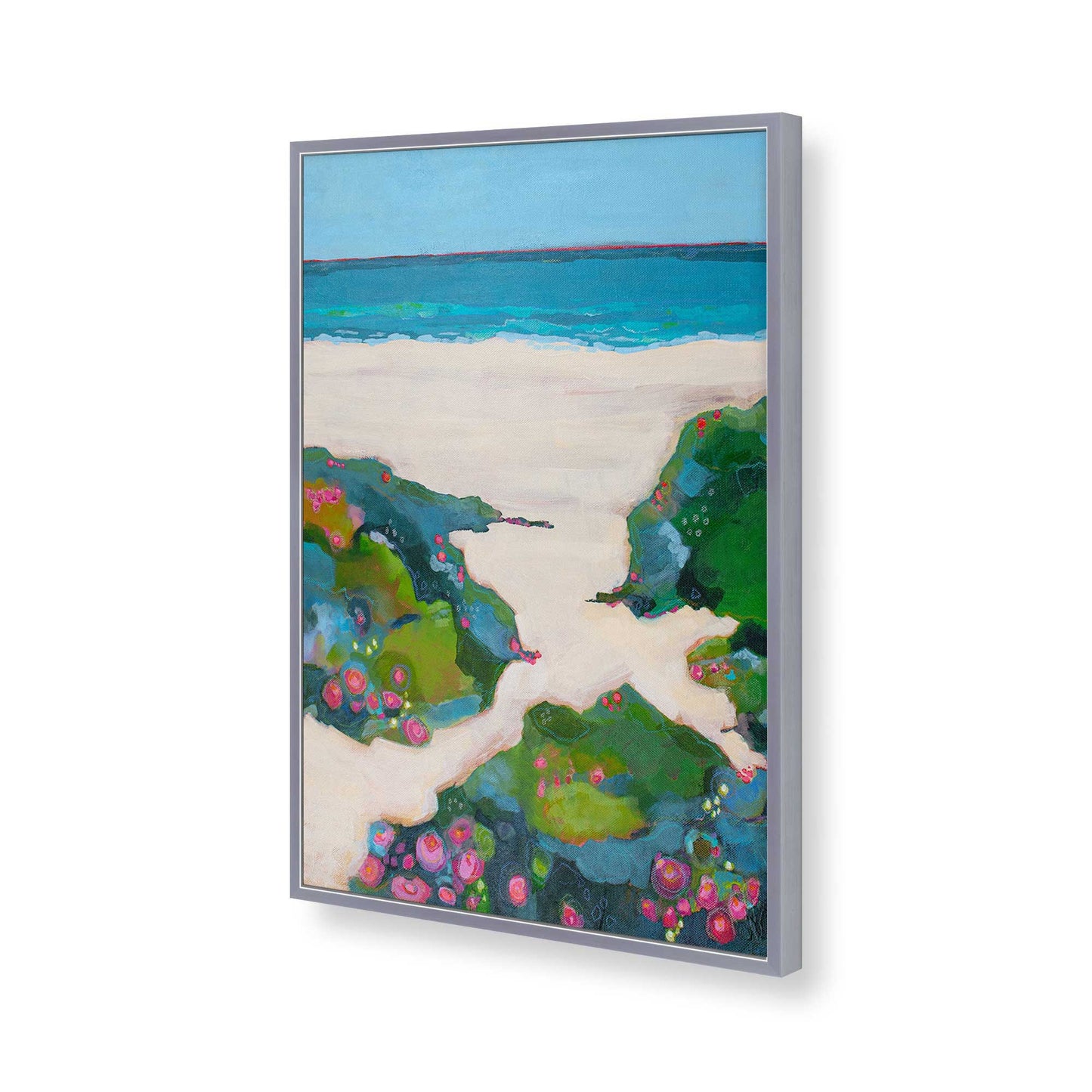 [Color:Polished Chrome], Picture of art in a Polished Chrome frame of the corner