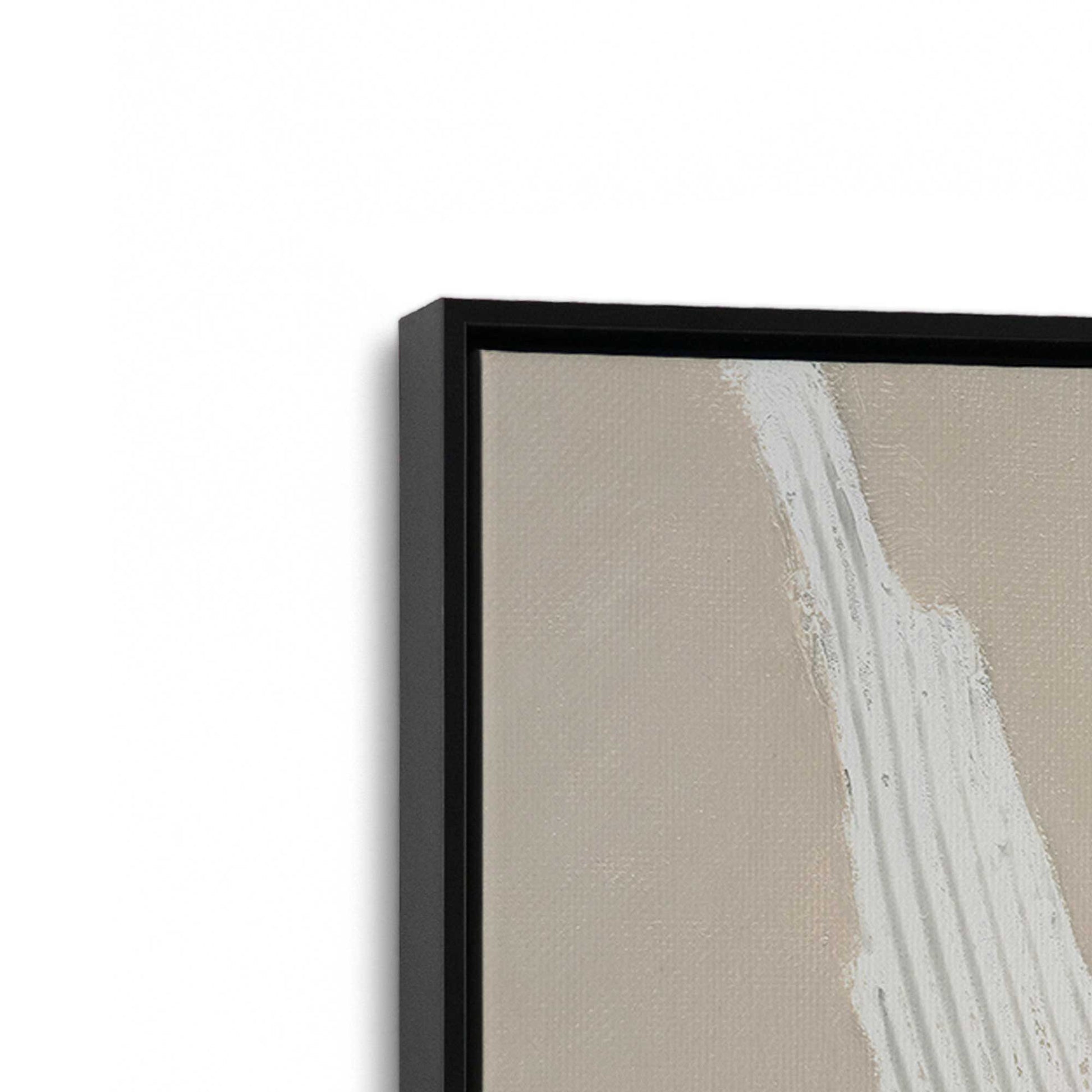 [Color:Satin Black], Picture of art in a Satin Black frame at an angle