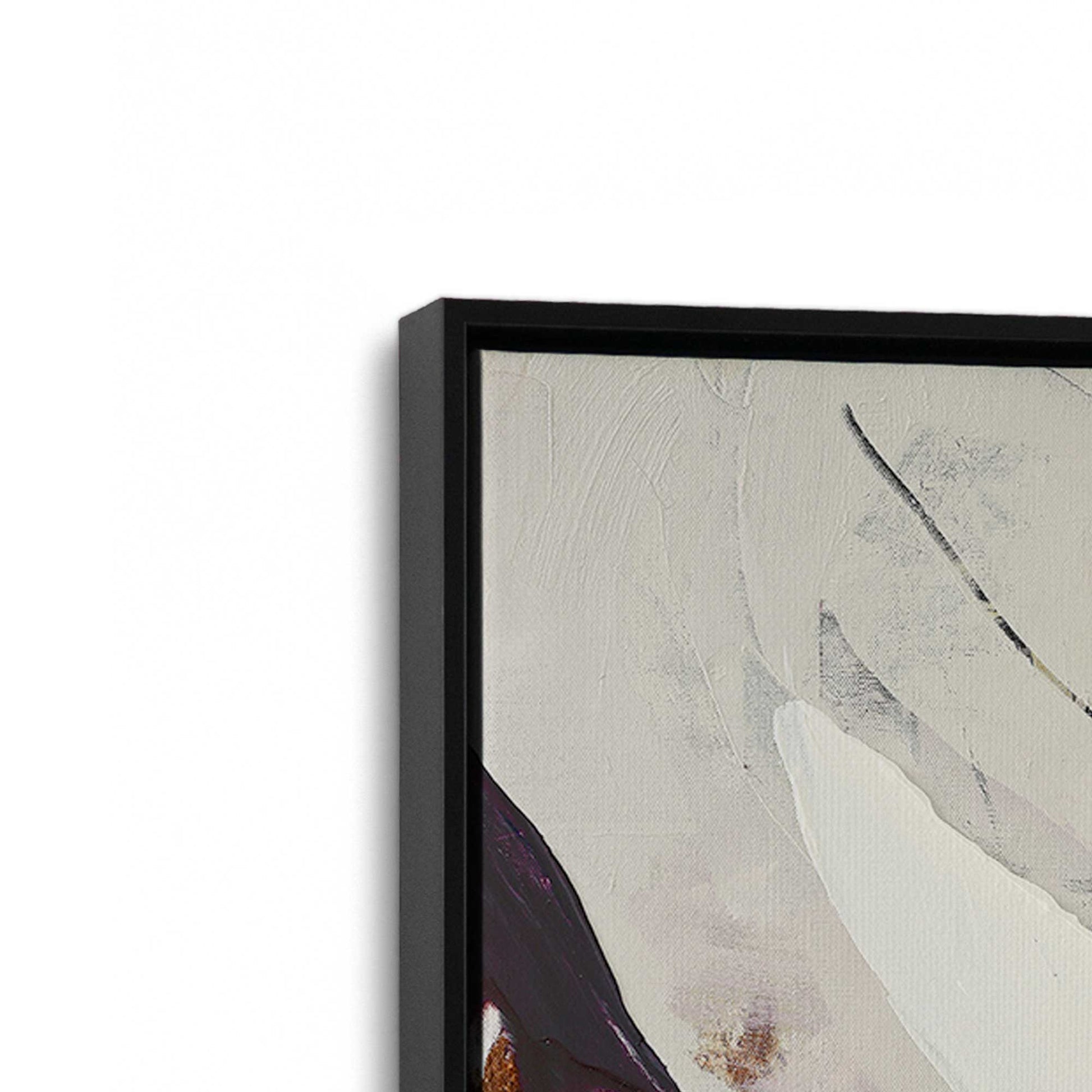 [Color:Satin Black], Picture of art in a Satin Black frame at an angle