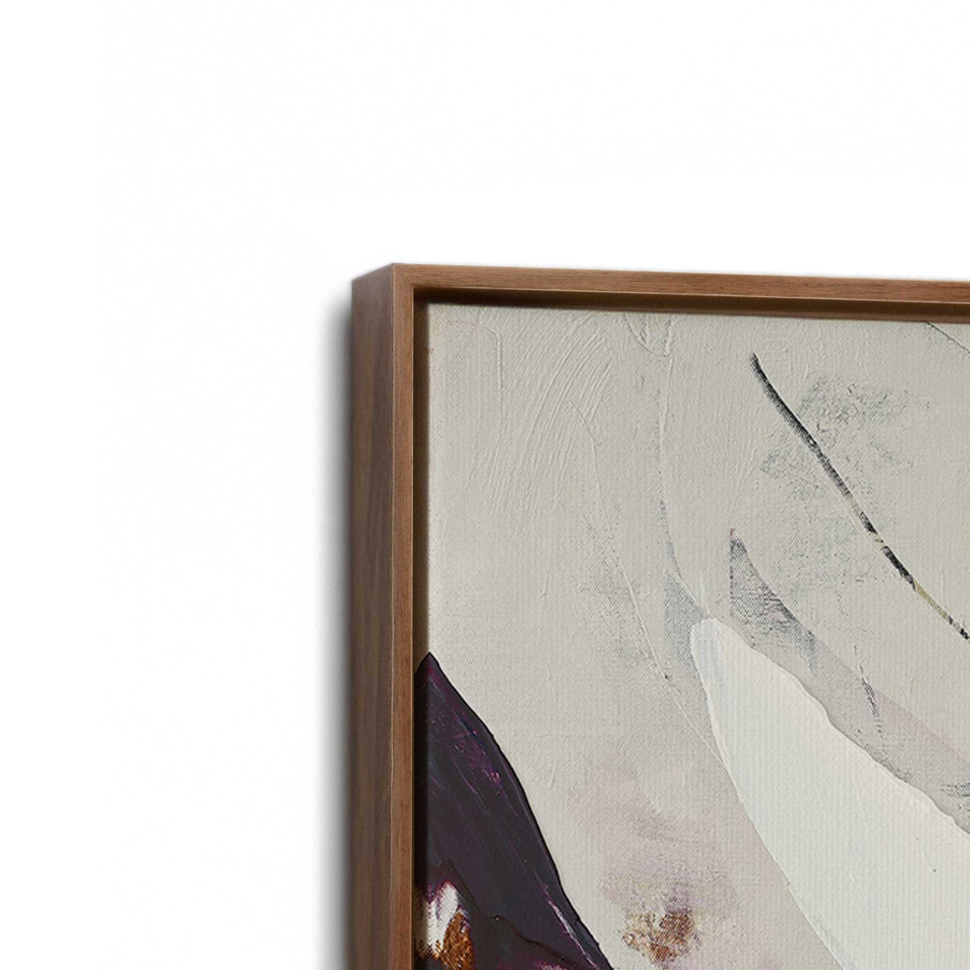 [Color:Walnut], Picture of art in a Walnut frame at an angle