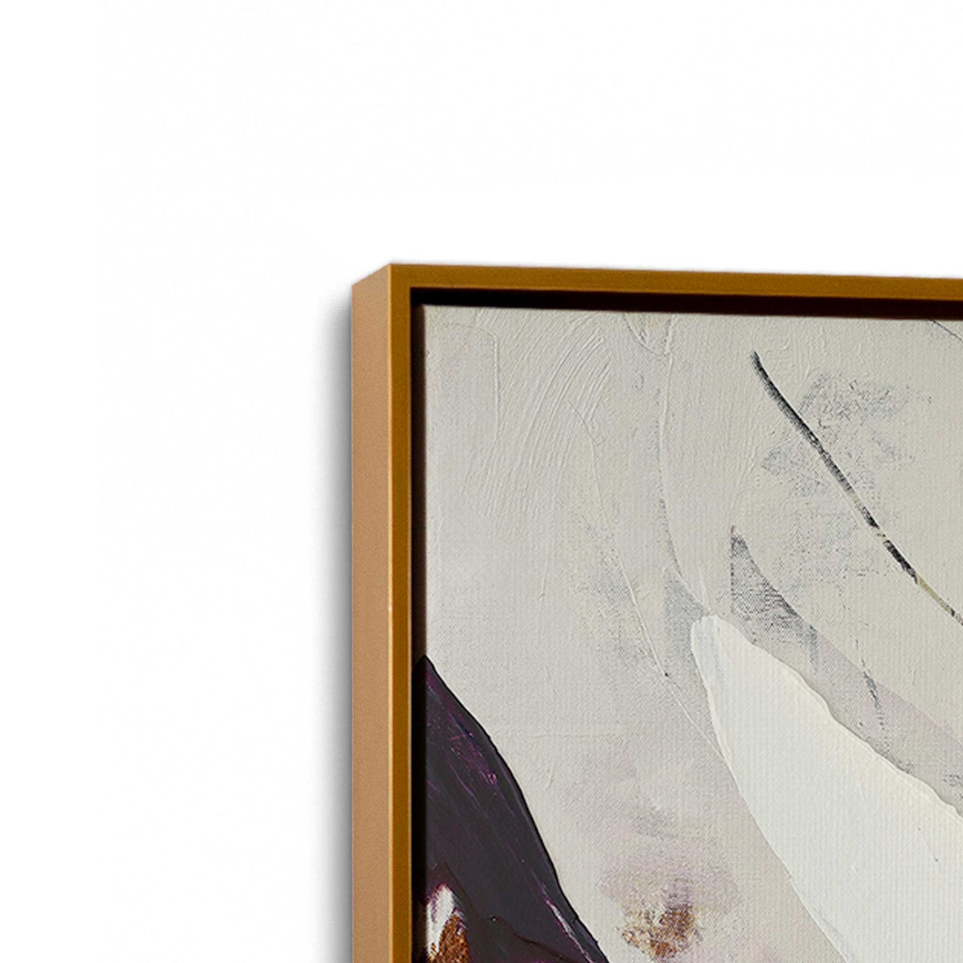 [Color:Polished Gold], Picture of art in a Polished Gold frame at an angle