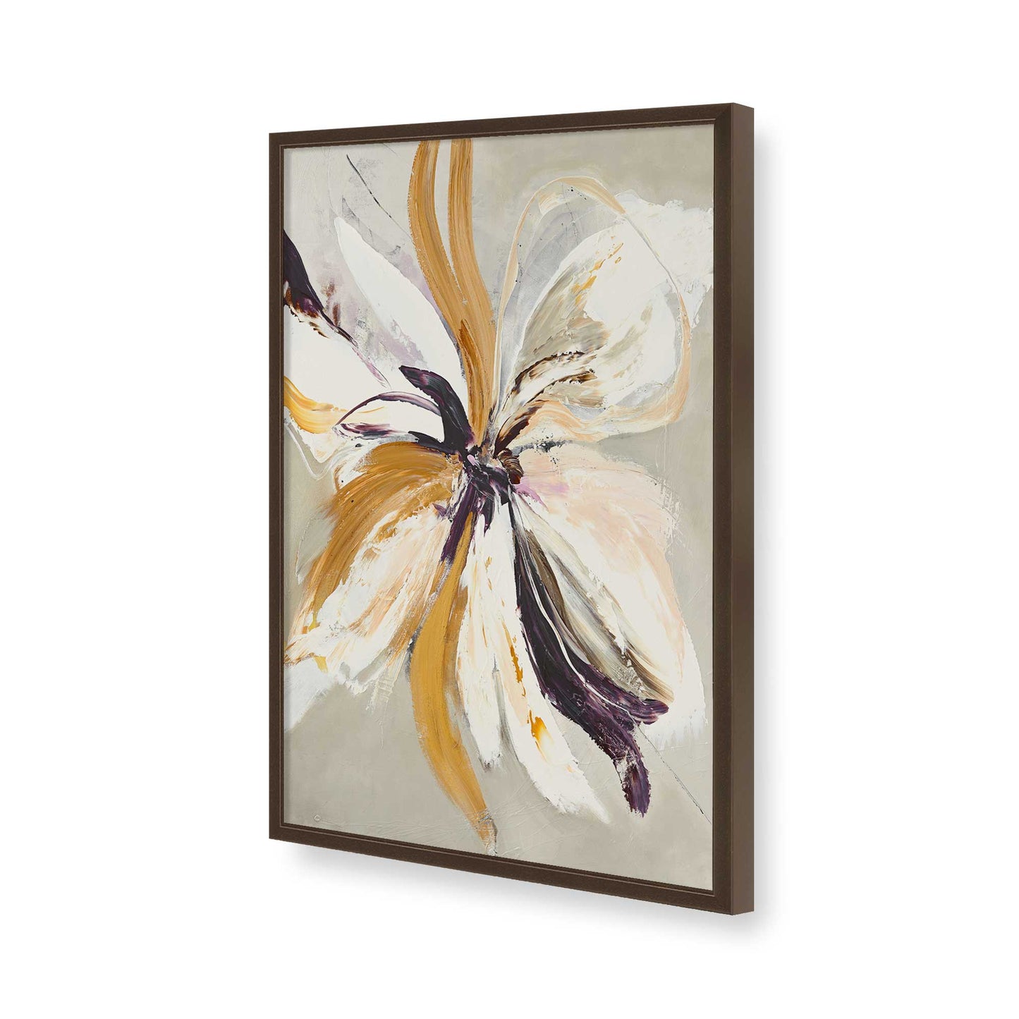 [Color:Brown], Picture of art in a Brown frame of the corner