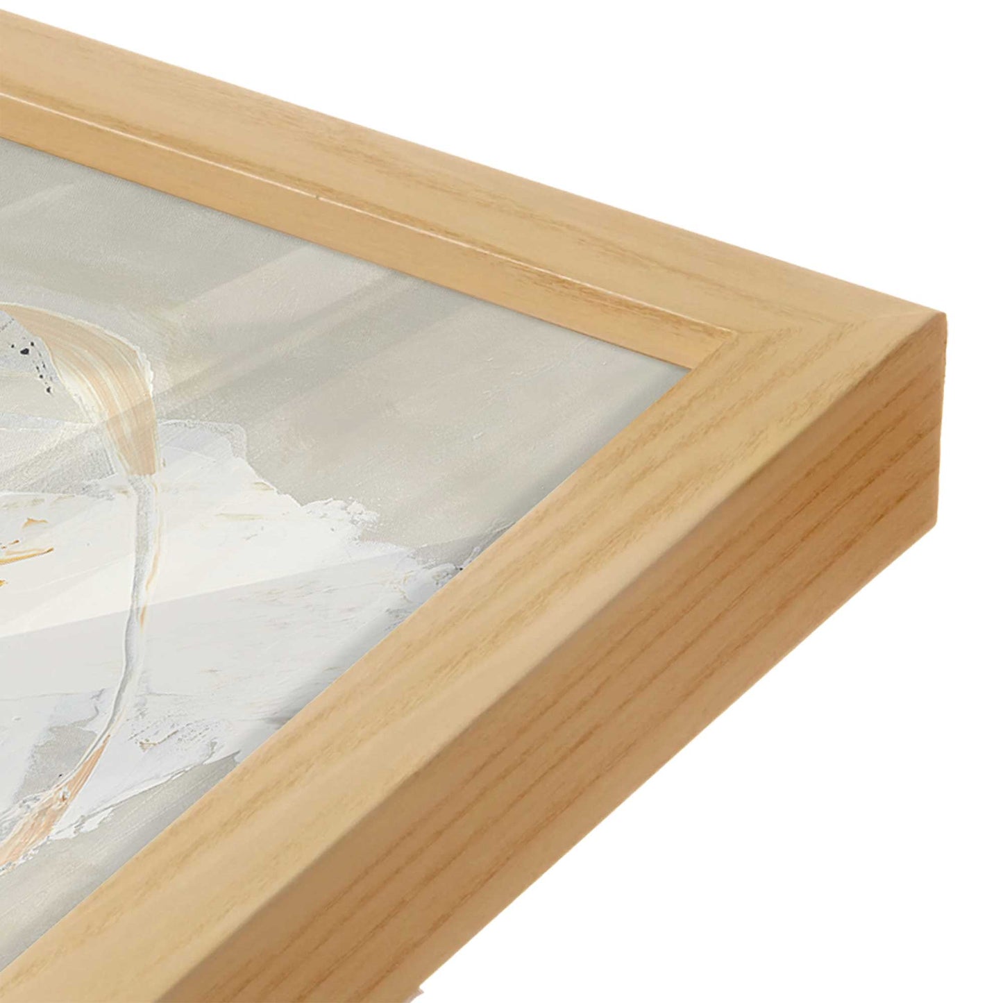 [Color:American Maple], Picture of art in a American Maple frame at an angle