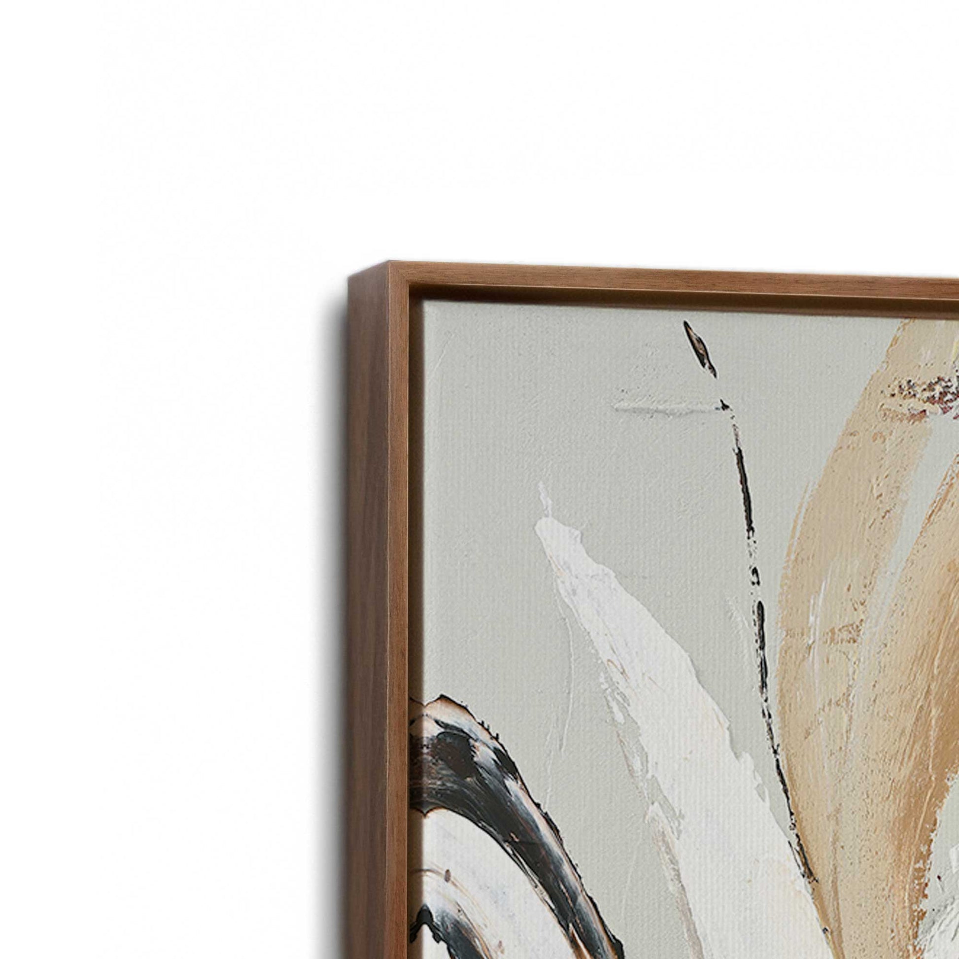 [Color:Walnut], Picture of art in a Walnut frame at an angle