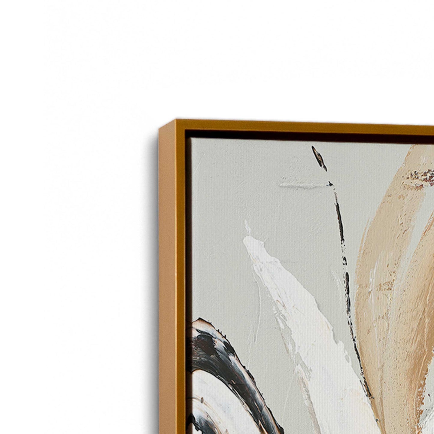 [Color:Polished Gold], Picture of art in a Polished Gold frame at an angle