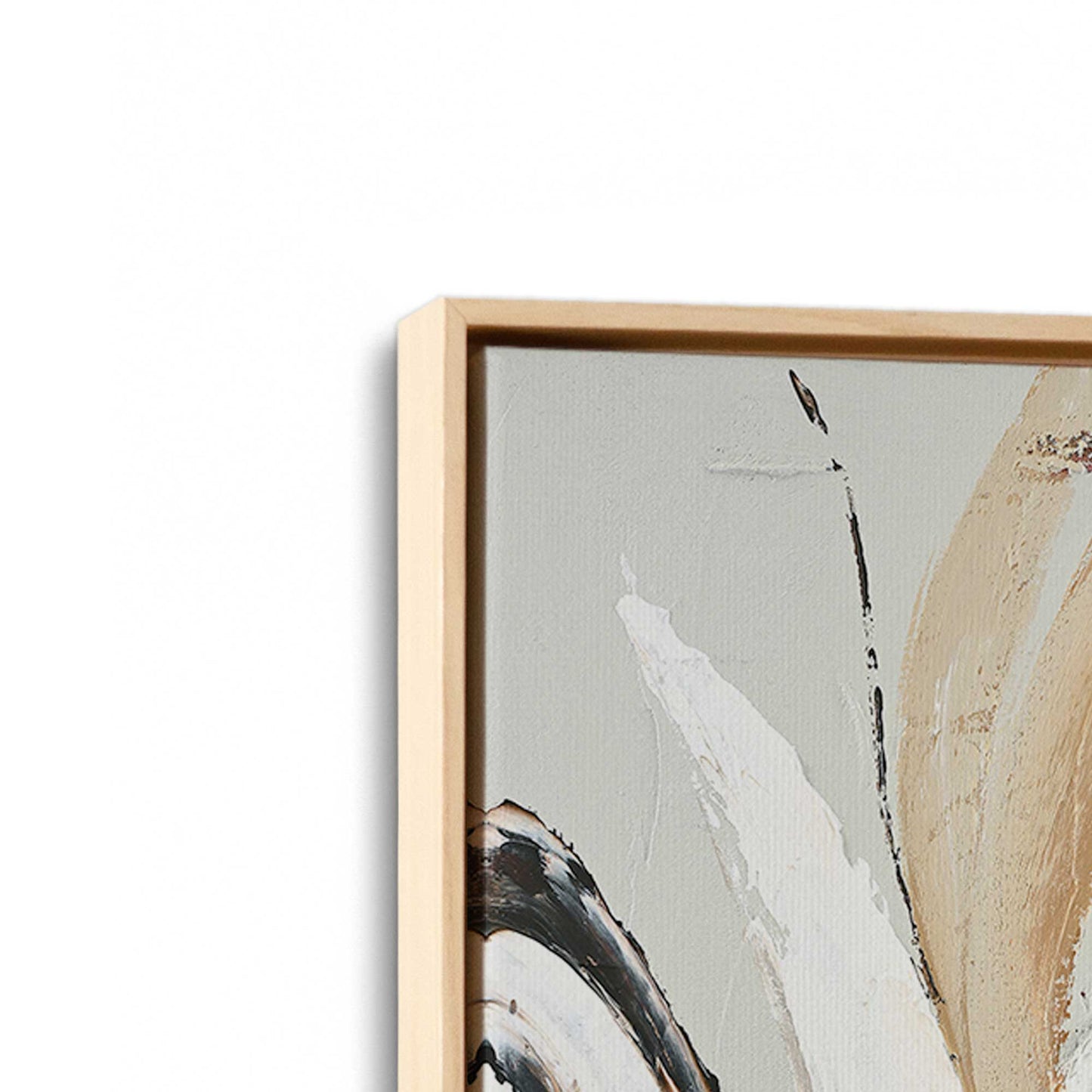 [Color:American Maple], Picture of art in a American Maple frame at an angle